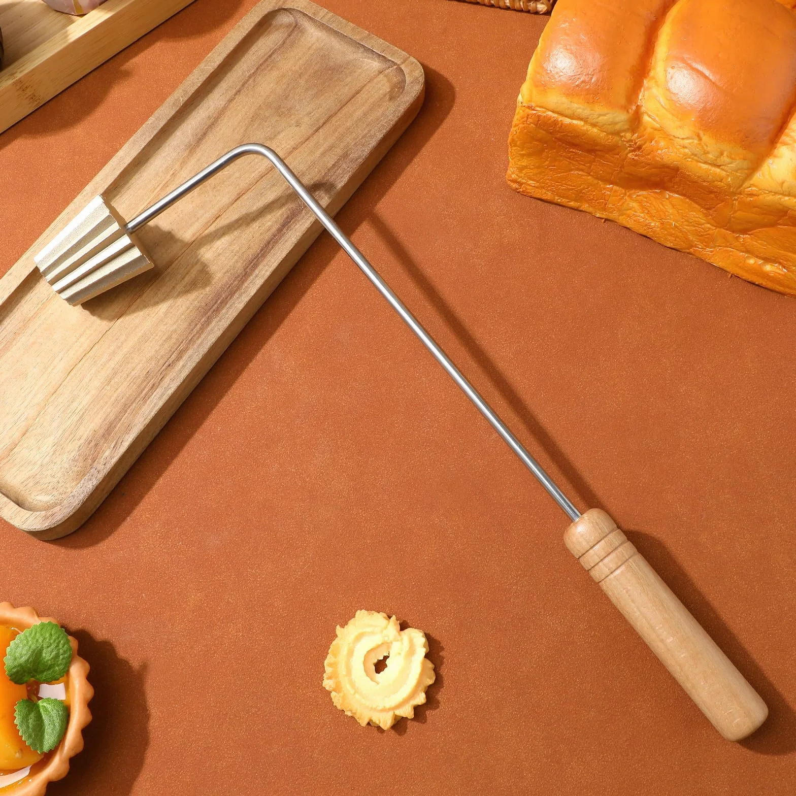 FOMIYES Molde para Hornear Panqueques Malasia Pequeño Dorado, Accesorio para Bocadillos Fritos y Tarta de Huevo, Herramienta de Cocina para Repostería y Fritura (1 Pieza)