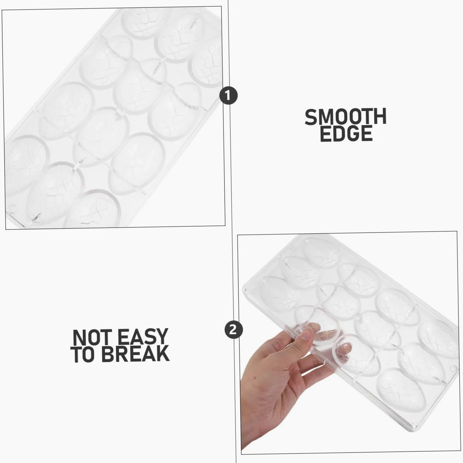 Amosfun 3 Piezas Moldes De Frutas Molde Para Hornear Chocolate Cubo De Helado s De Cocina De Chocolate Bricolaje De Conejito Pegajoso El Plastico Transparent