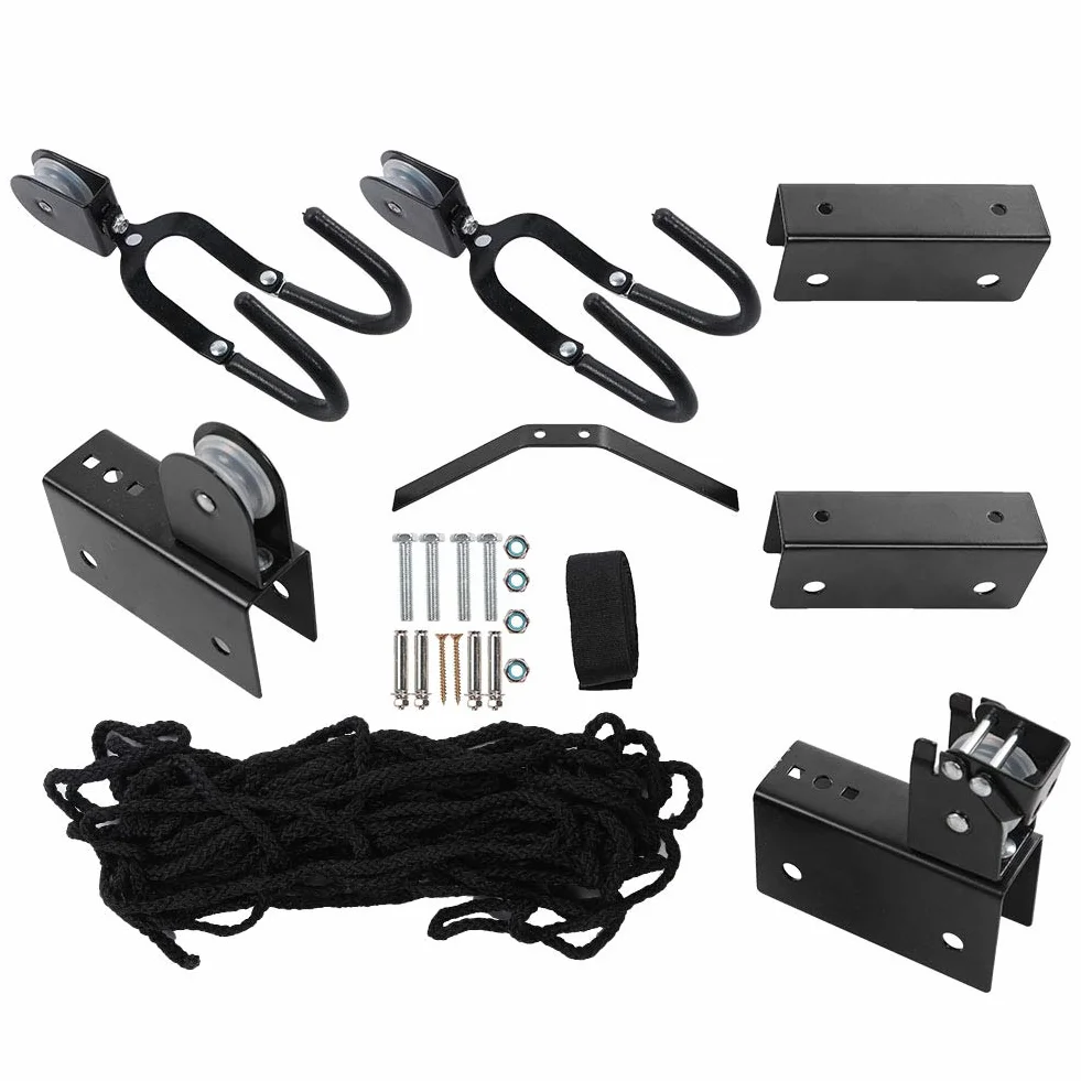 Kayak Hoist Lift Garage Almacenamiento multifuncional con Cuerda Resistente Polea Colgante Superior