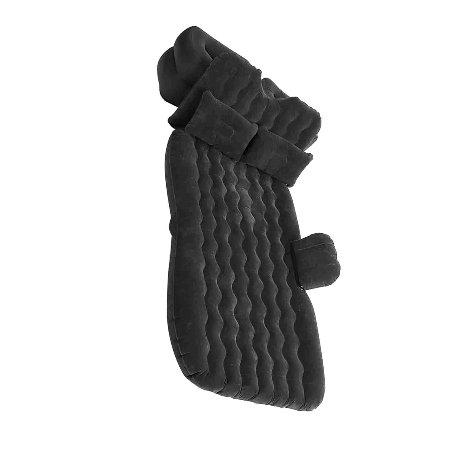 Fdit Colchón de Cama Inflable Soporte Fuerte Almohada Cómoda Adecuada para Acampar en Bote de Flotación, PVC Suave (Black)