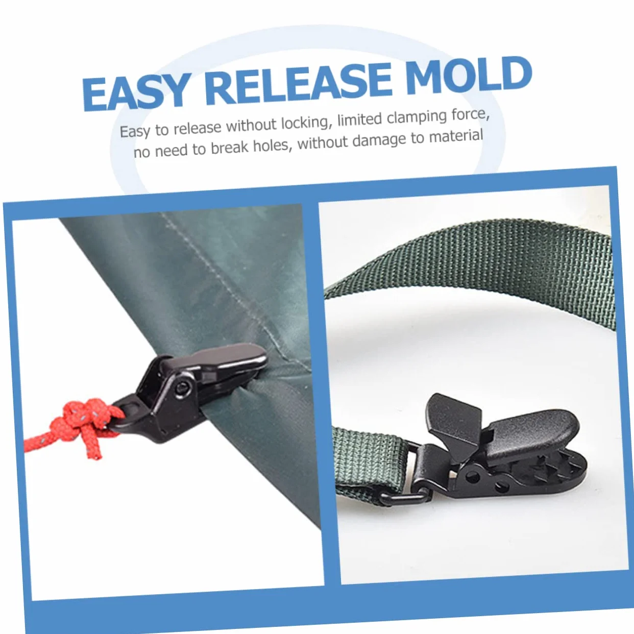 Clips para Carpas de Lona 20 Piezas Sujetadores Resistentes