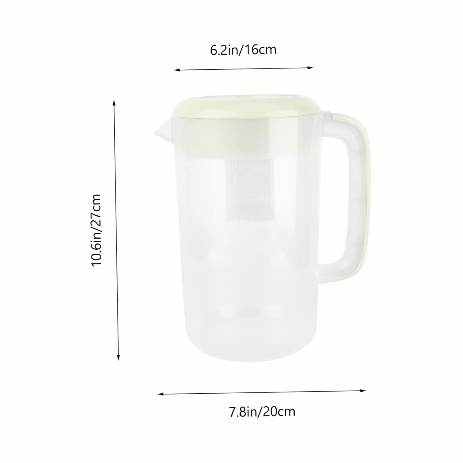 Jarra de Agua Plástica Transparente 4000ml con Mango y Tapa para Bebidas Frías en Casa