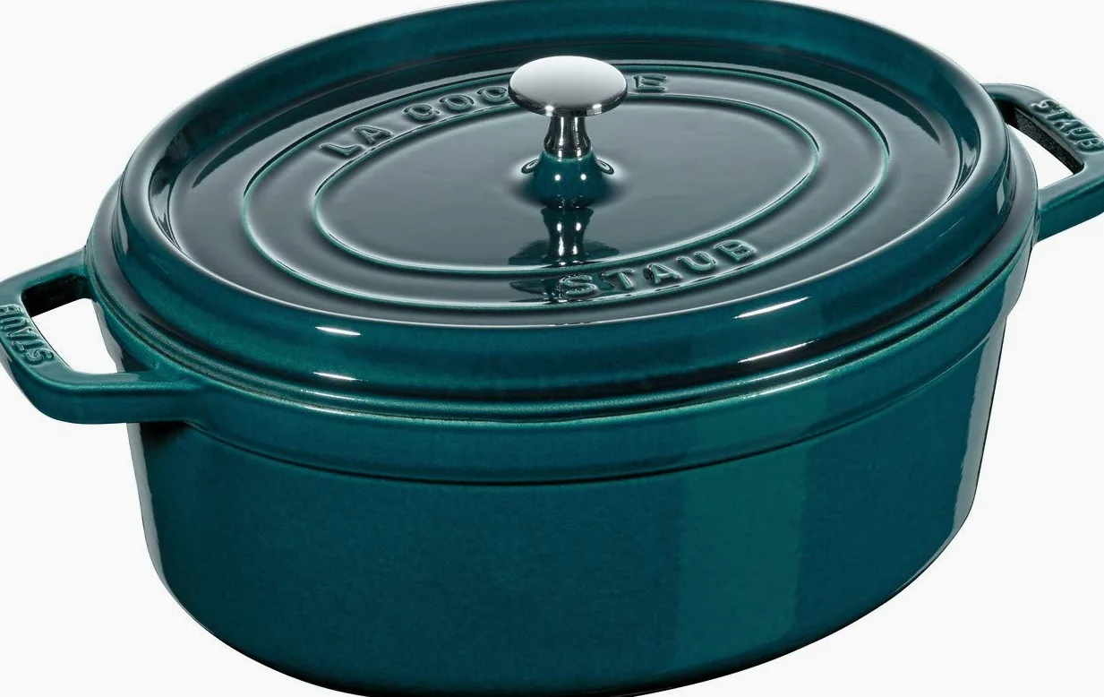 STAUB Asador/Cocotte de hierro fundido, Ovalado 37 cm, 8 L, La Mer