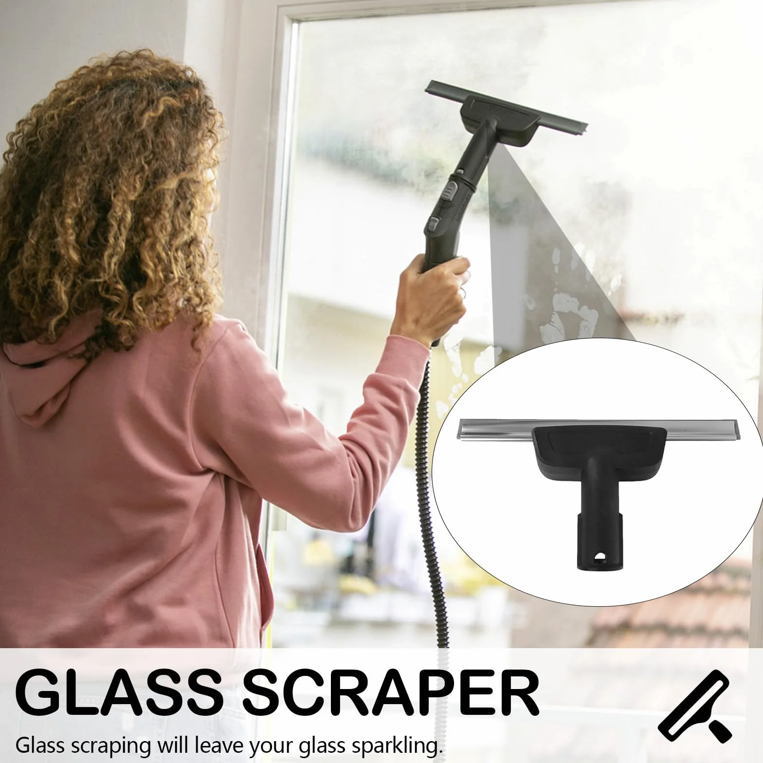 13 Piezas Accesorios para Kärcher Limpiadores a Vapor, Incluyendo Cepillo Redondo, Rasqueta Limpiacristales, Cepillo Plano, Boquilla, Limpieza a Vapor Accesorios Compatible Kärcher SC1 SC2 SC3 SC4 SC5