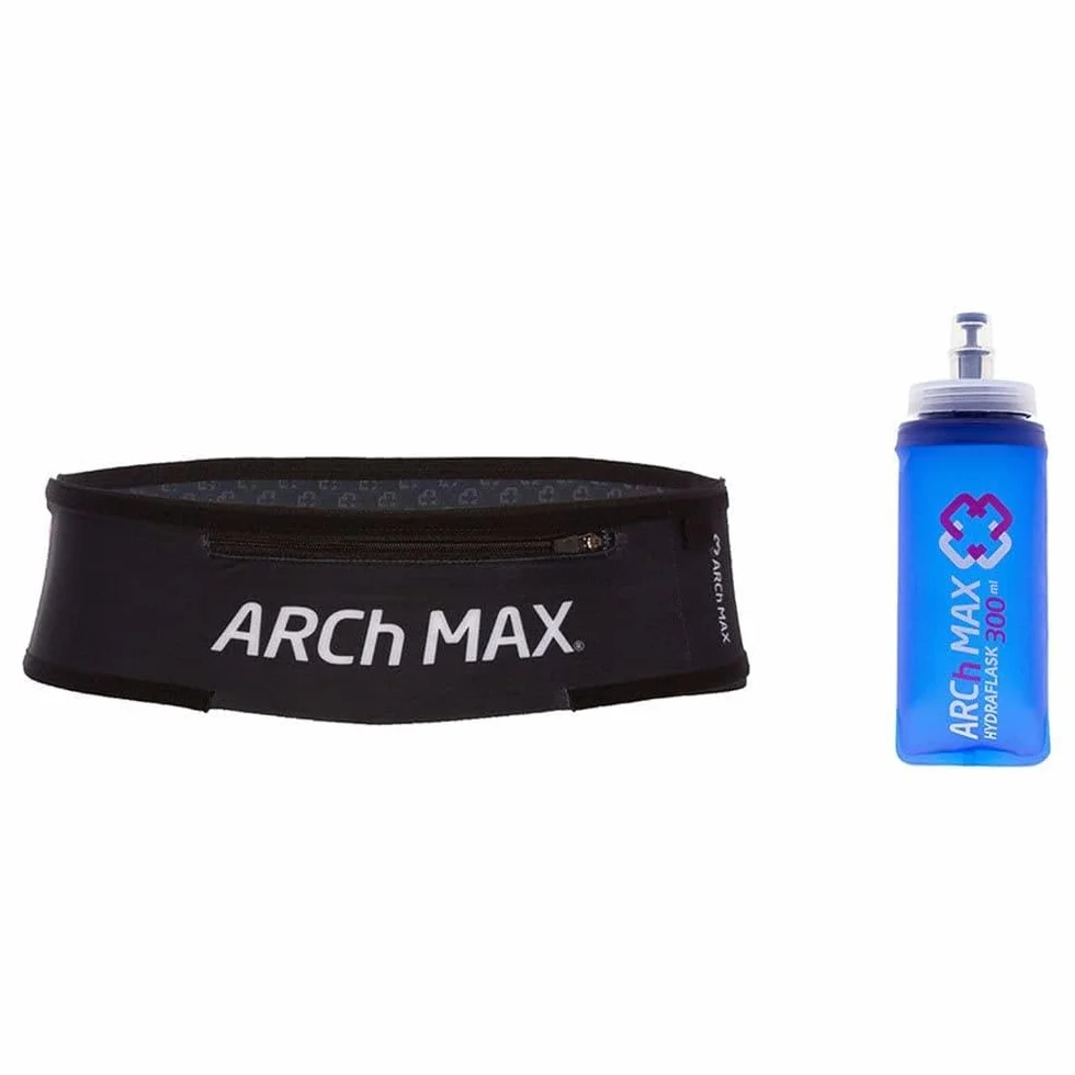 ARCh MAX Cinturón Deportivo Pro Zip Botella Negro, Talla S/M