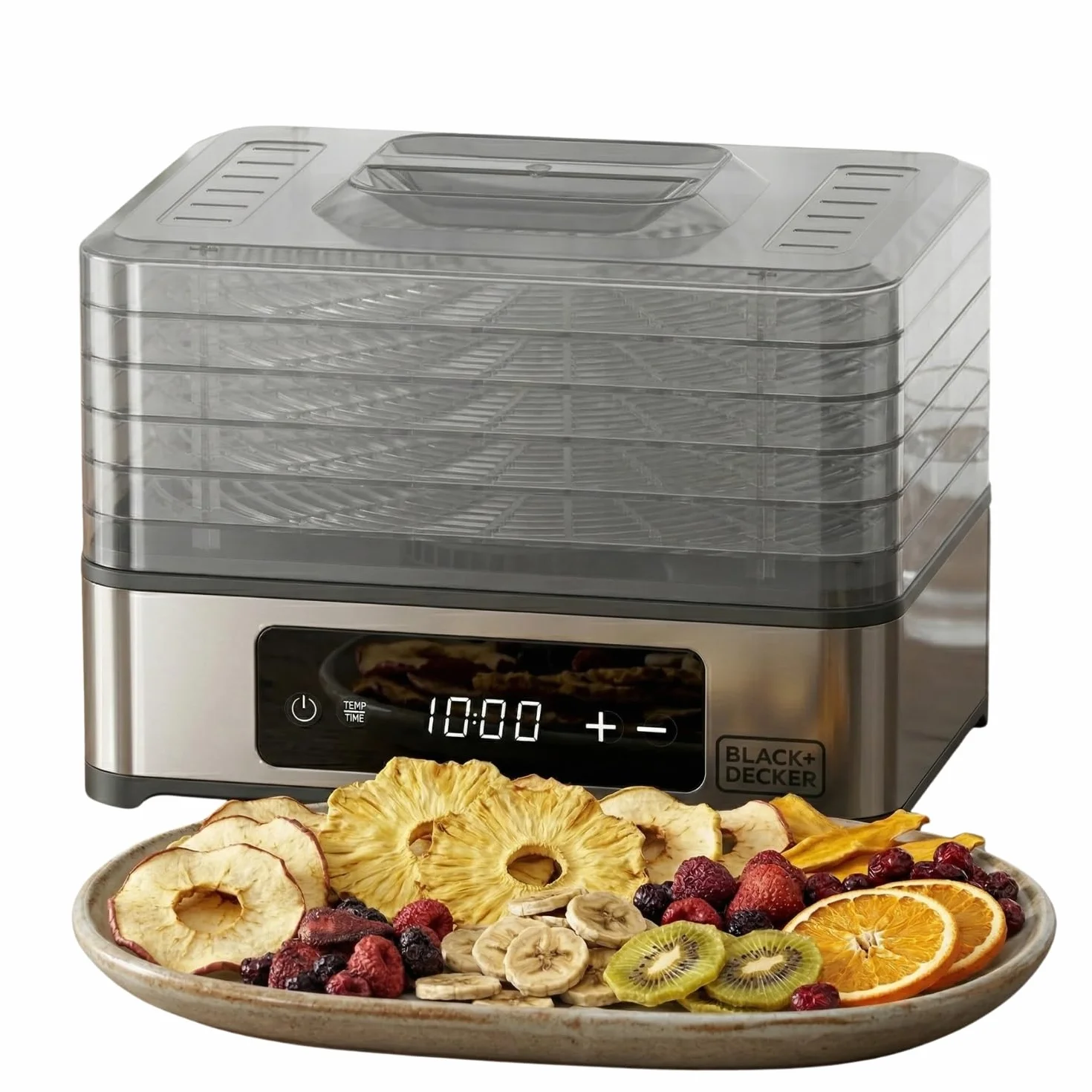 BLACK+DECKER - Deshidratador de Alimentos 400W, 5 Bandejas, Digital, 48h