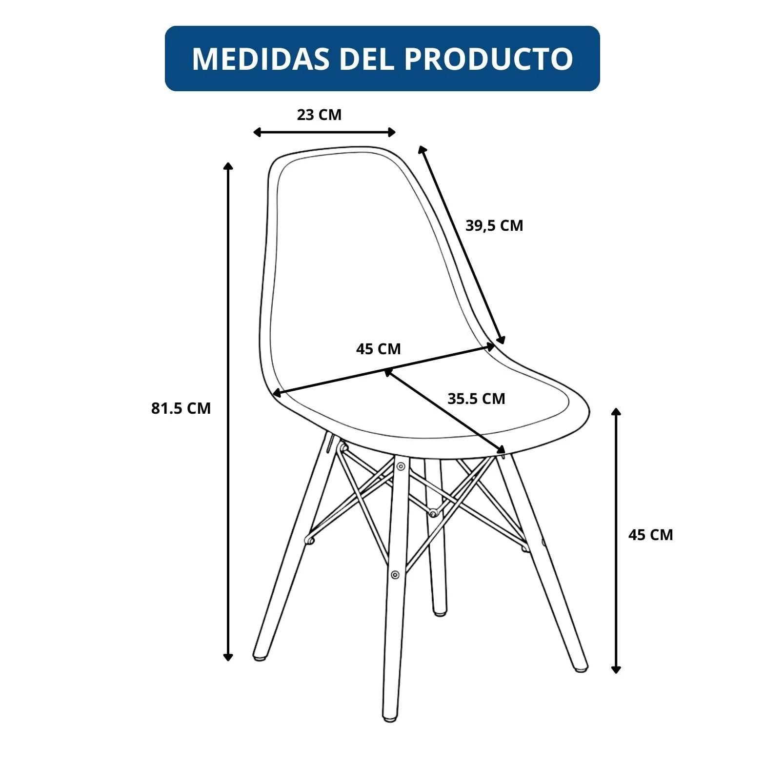 DASCK Silla Nórdica Escandinava, Patas de Haya Natural, Polipropileno Ergonómico, Carga Máx. 120 kg, para Comedor y Salón (Rosa)
