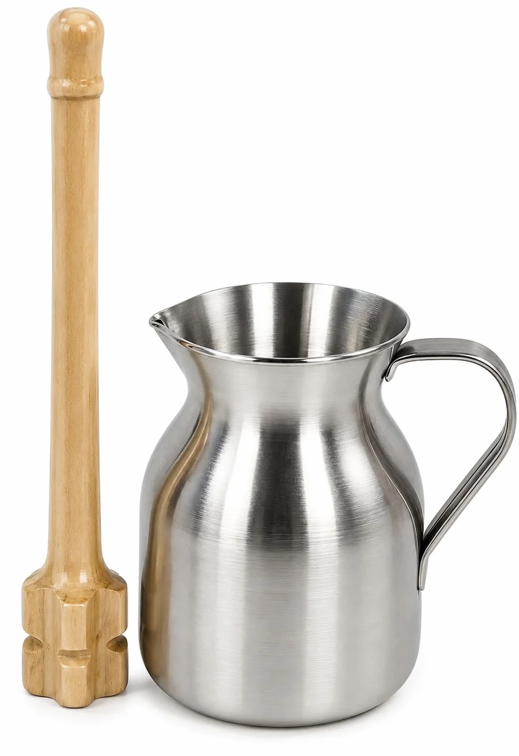 CHOCOLATERA - 1.5 litros - CHOCOLATERA DE Aluminio Y Molinillo DE Madera - Producto Hecho EN Colombia