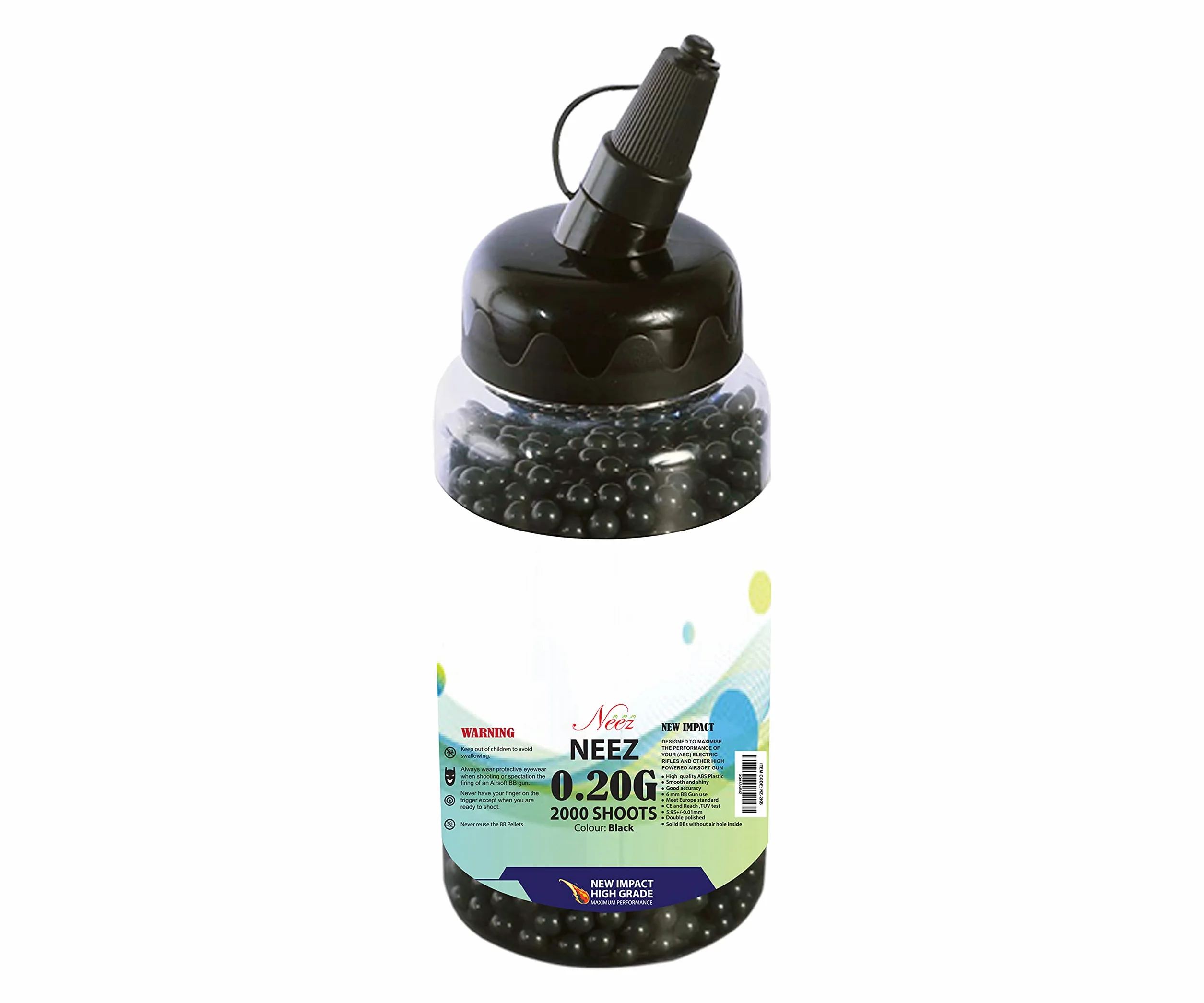Neez Bolas Airsoft Plastico Paintball Balas 6mm 0.20g BB Pellets 1000 2000 5000 10000 Munición