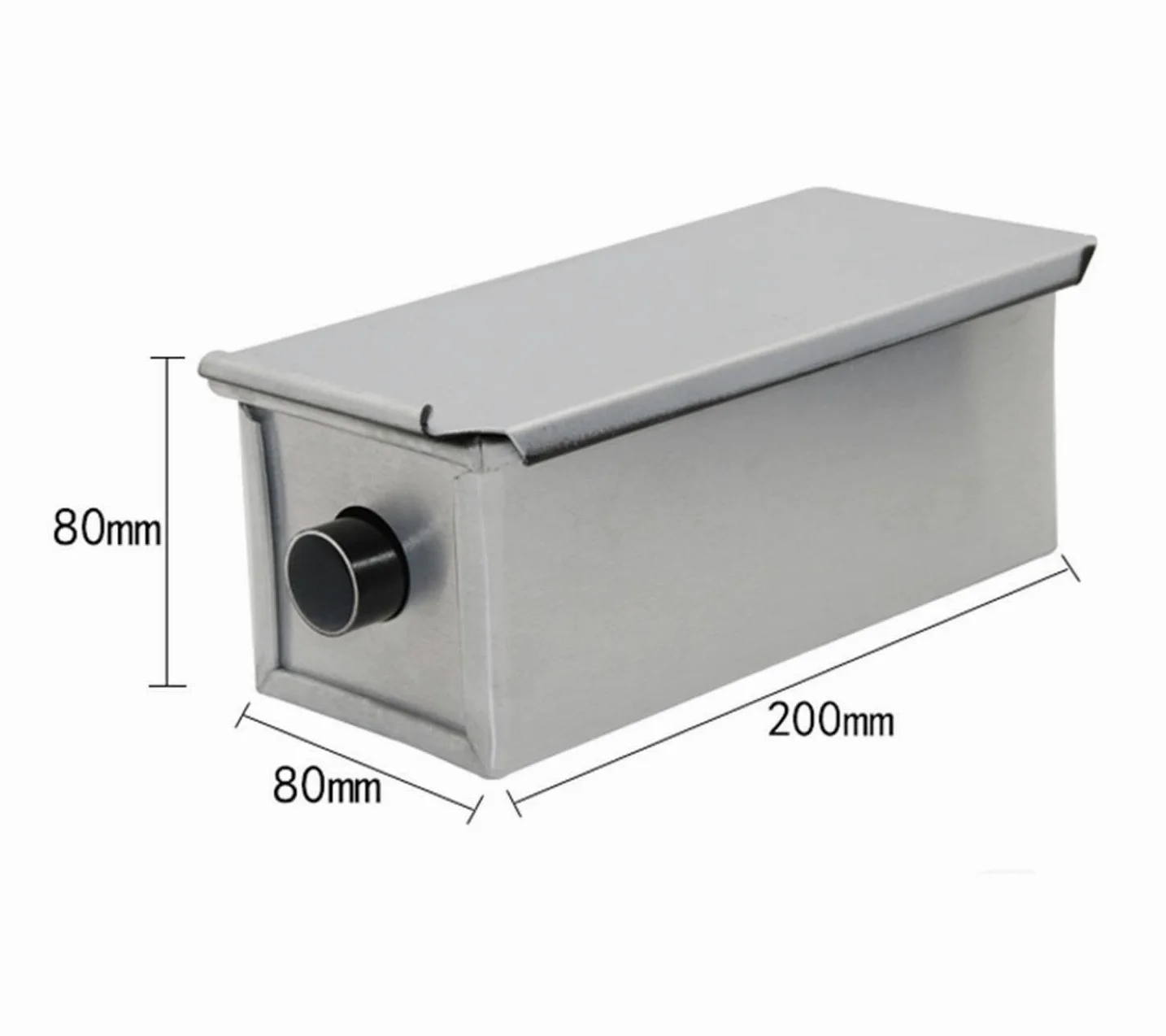 Caja De Pan Panera para Pan Sartén Rectangular para Tostar, Utensilios De Cocina para Hornear, Sartén para Tostar Pan con Tubo Central Y Tapa para Cocina Caja Contenedor De Pan(Black)