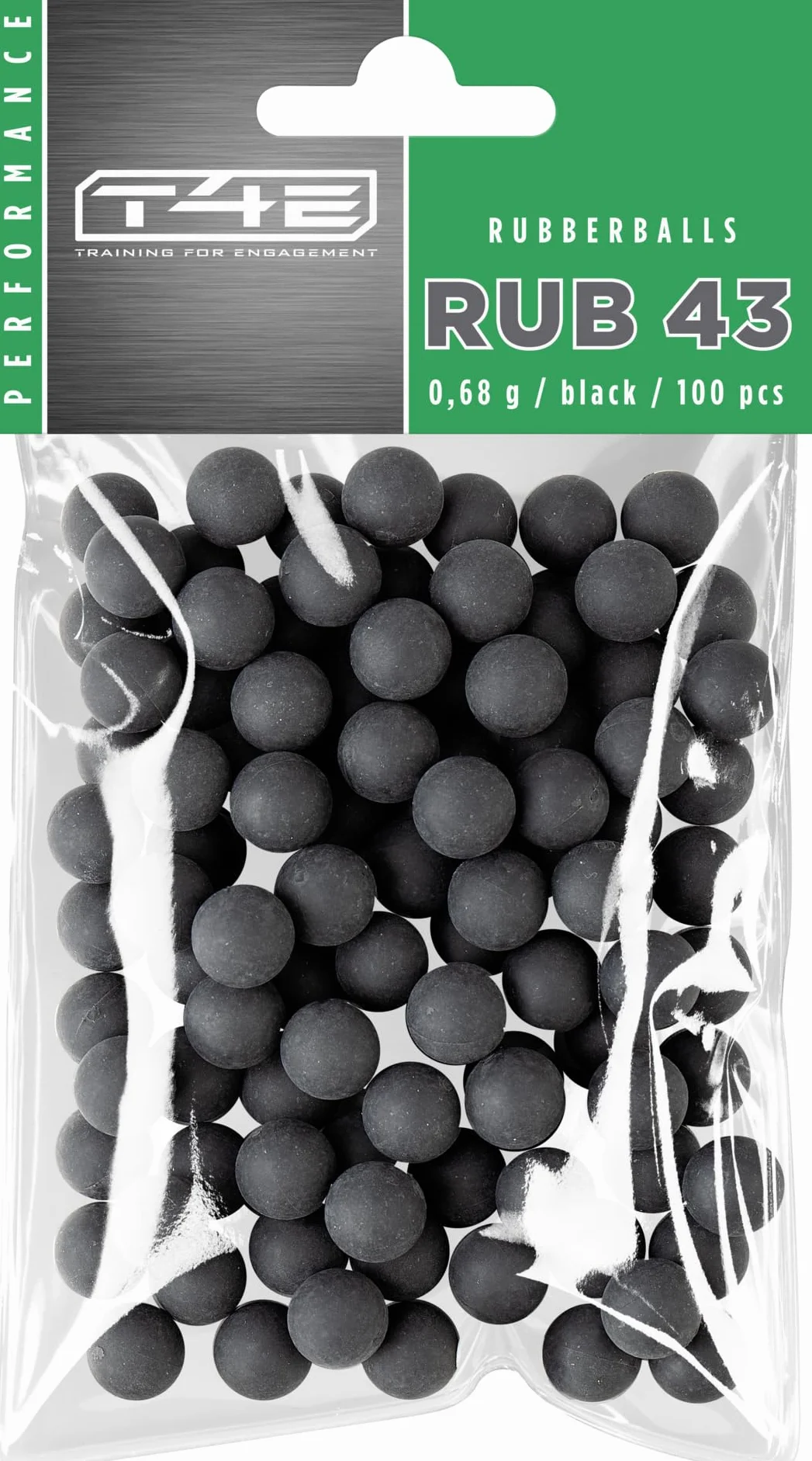 T4E RUB 43 Bolas de paintball calibre 0,43 100 unidades czarny