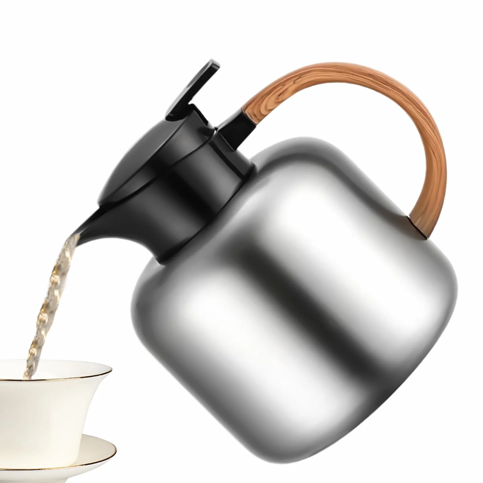 Jarra De Café Térmica 2L Aislamiento Al Vacío | Jarra De Café De Gran Capacidad Para Mesilla De Noche Para Hogar, Oficina, Apartamento, , Restaurante, Acampada, , Té,