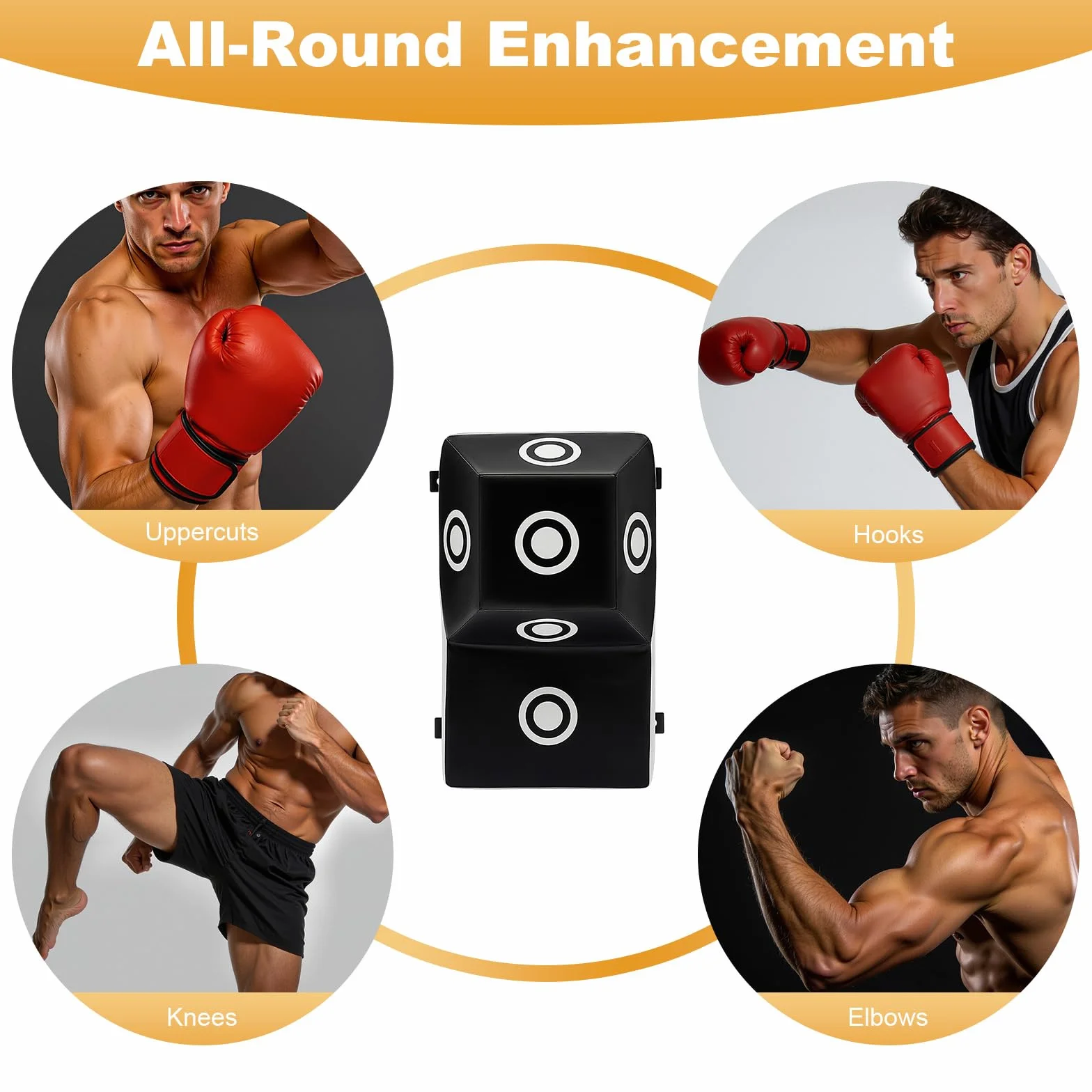 DWIKRYT Objetivo de Boxeo de Pared 35x25x60 cm con Punto de Marcado
