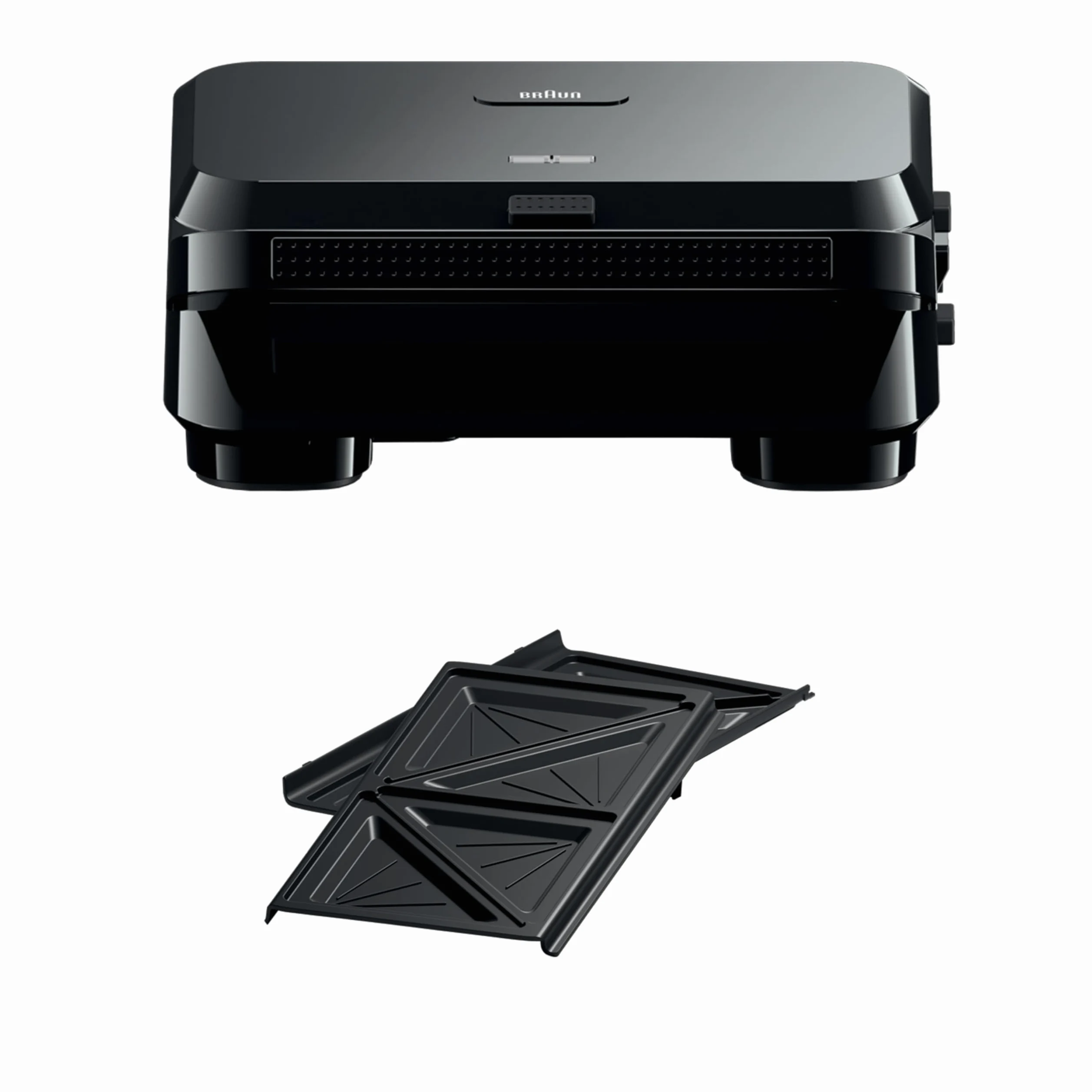 Braun SnackMaker 5 SM5000, Sandwichera con Placas de Sándwich Removibles, de Aluminio Fundido, Placas Lavables en Lavavajillas, 800W, Negro