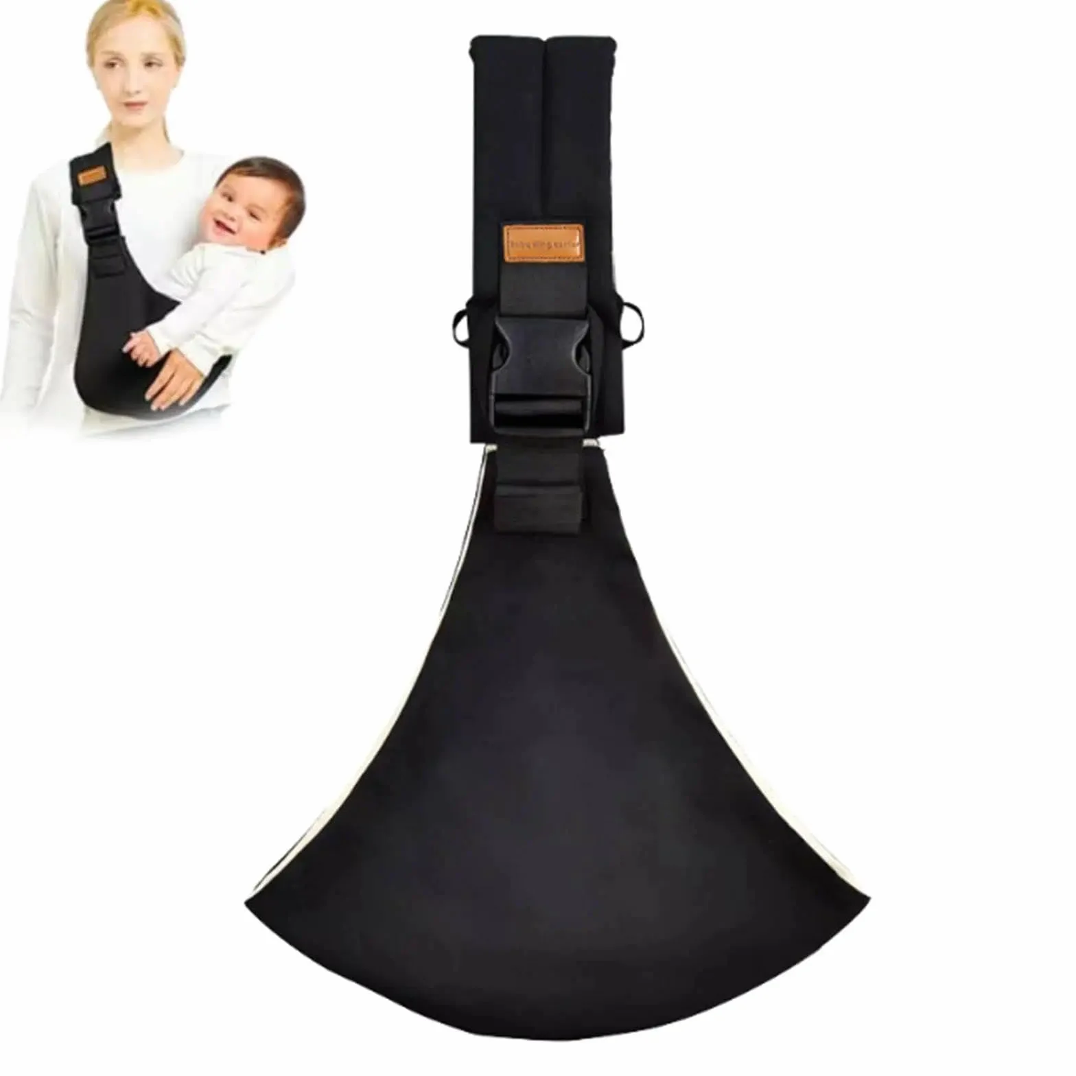 Mochila Portabebes Ergonómico Ajustable Transpirable Baby Carrier 6-36 Meses Lateral Sling Negro