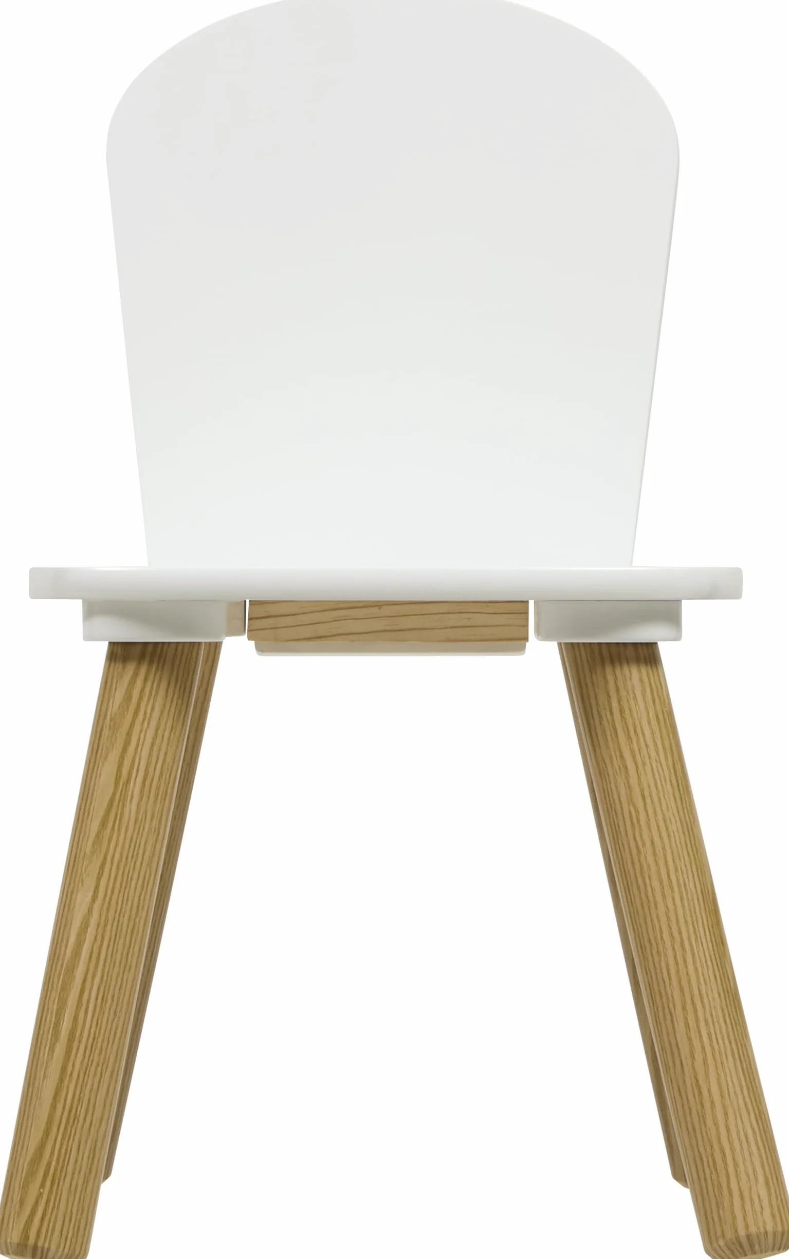 Atmosphera Silla Niño Alex 48x55x85 cm Blanco Madera Clara Estilo Escandinavio Redondeado