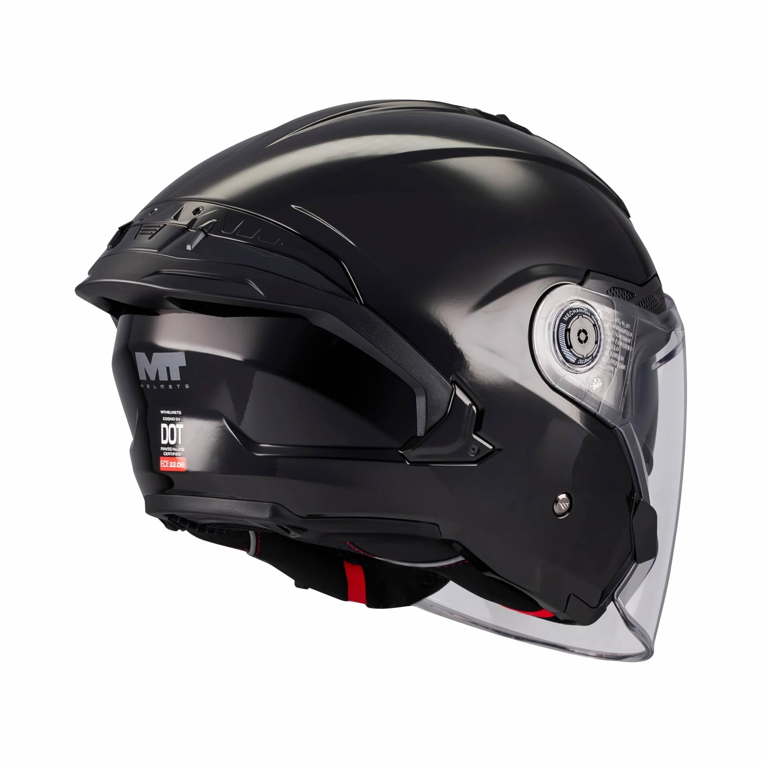 MT Helmets Cosmo SV Casco Moto Jet Visor Solar Retráctil Pantalla Extracción Rápida Interior Lavable Intercomunicador UCS Homologado ECE 22.06 DOT