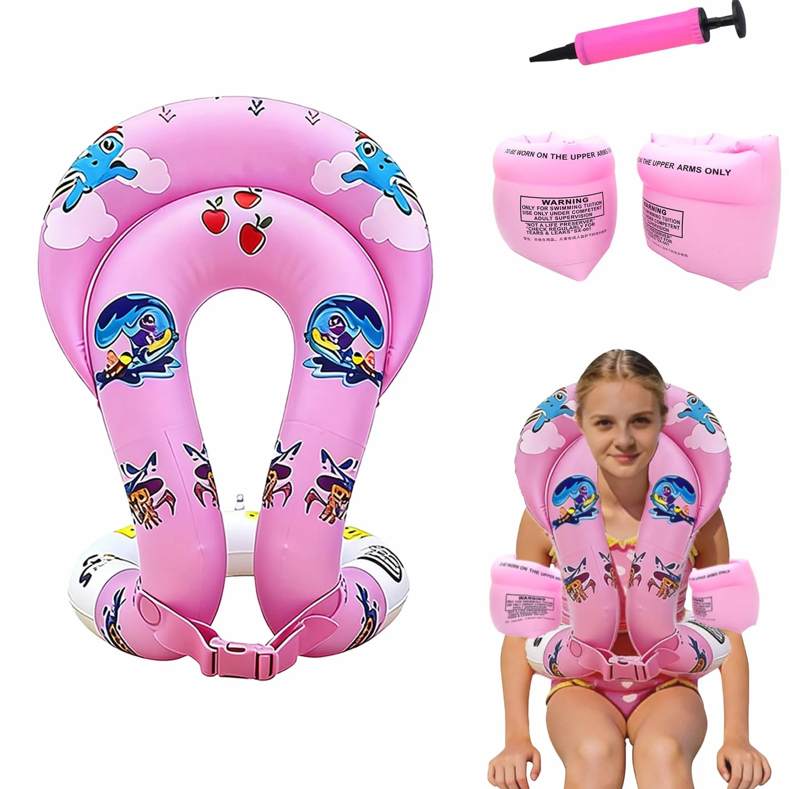 Chaleco de Natación, Chaleco de flotabilidad, Chaleco Flotador, Equipado con una Hebilla de Seguridad Ajustable, para la natación recreativa o Playas