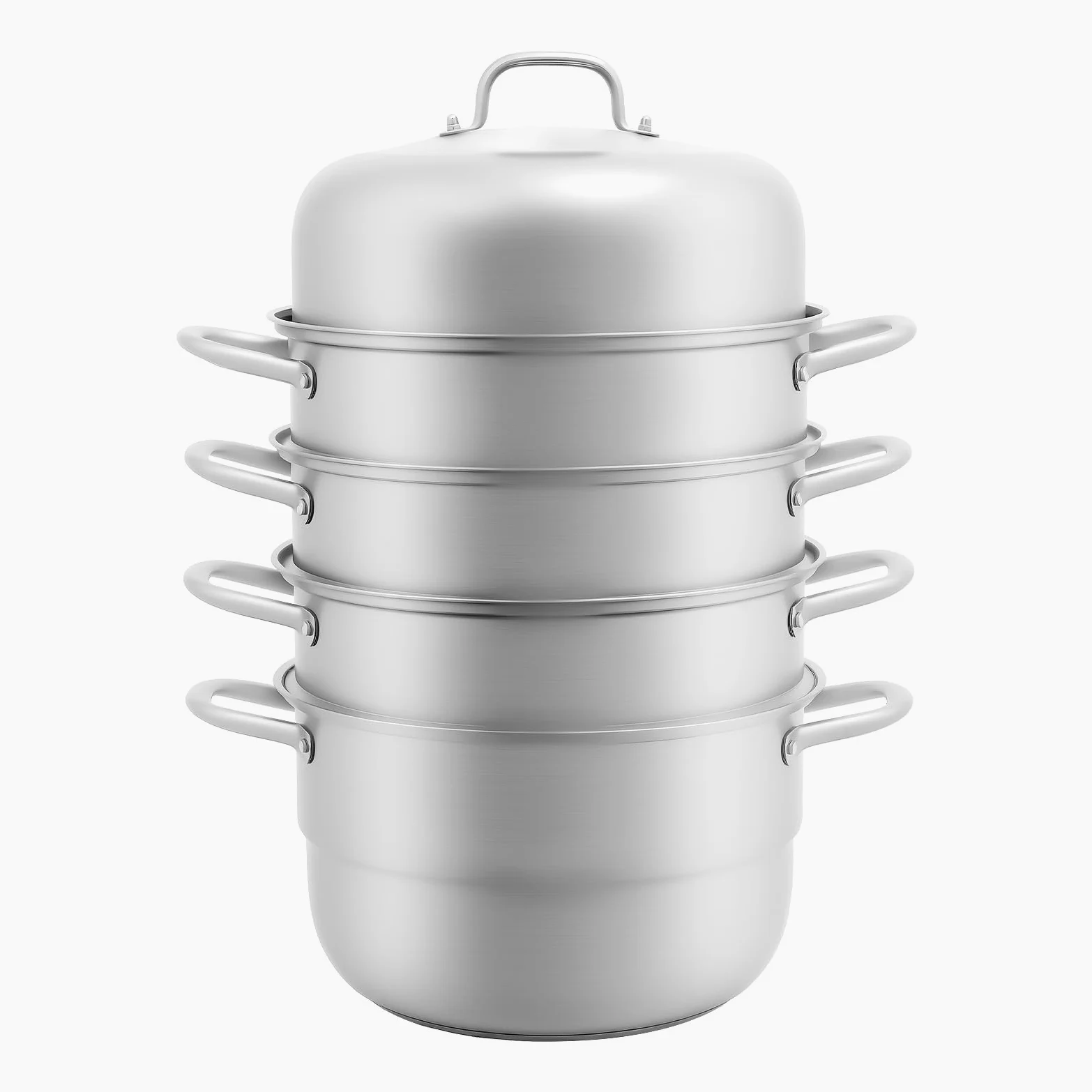 Vaporera de acero inoxidable de 5 capas, 9 L, con cubierta de cristal y 3 rejillas de vapor, olla de inducción, olla a presión de inducción, utensilios de cocina para verduras, hervidor de vapor para