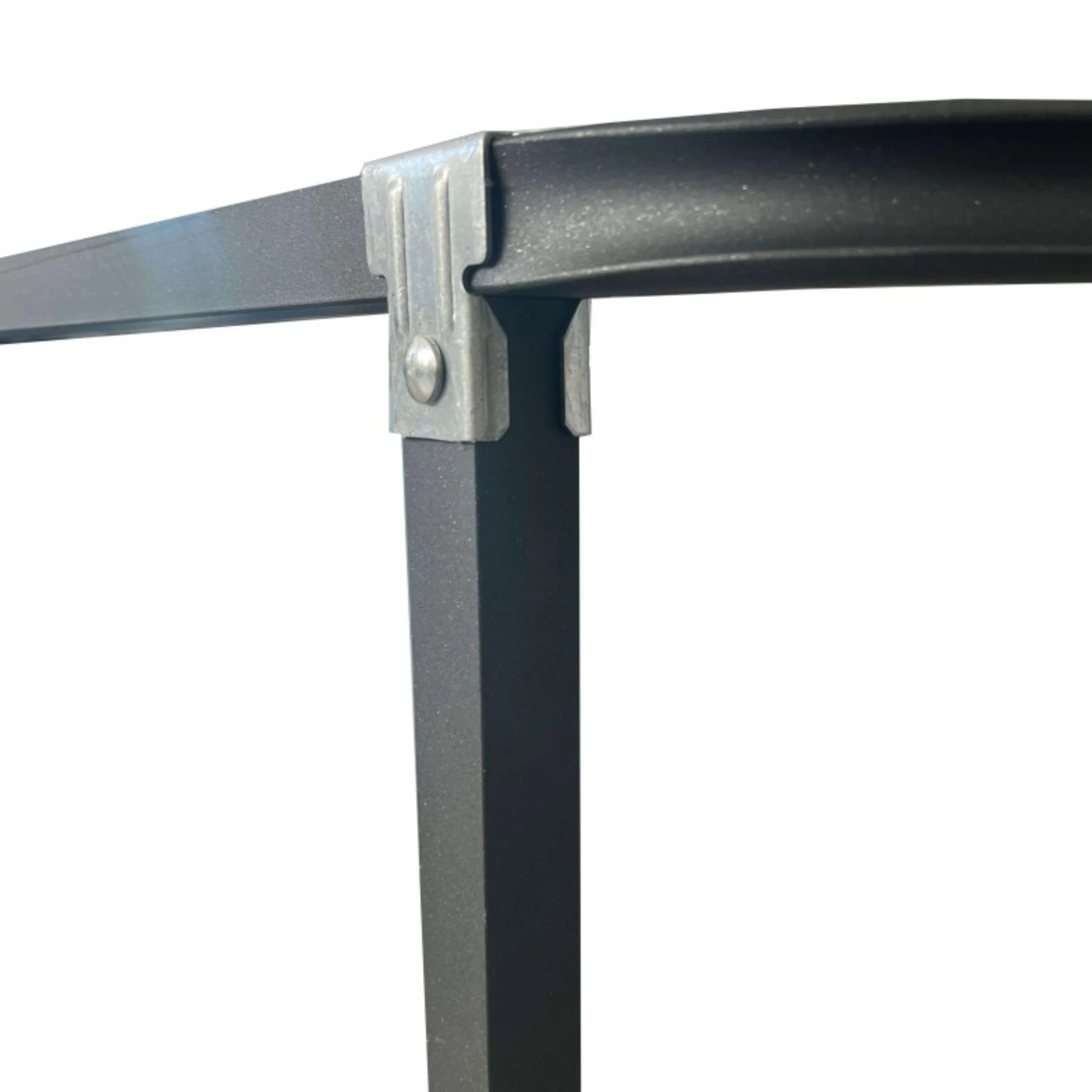Miroytengo Juego de 4 Patas Cuadradas 30 cm Metálicas con Abrazadera para Somier Tubo 30x30 mm