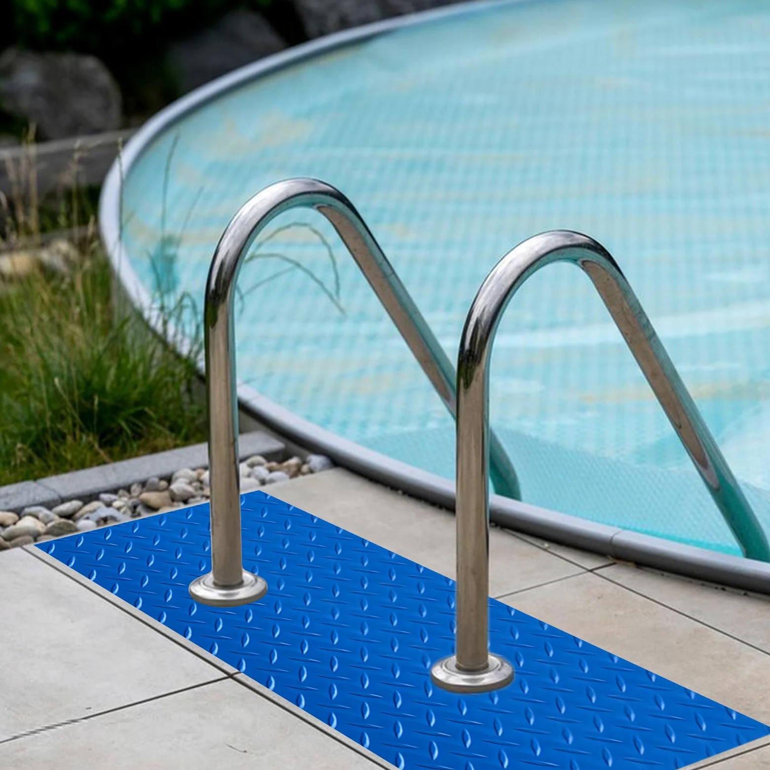 3 unidades de alfombrilla para escalera de piscina: 90 x 23 cm, alfombrilla protectora para piscina, alfombrilla antideslizante con textura antideslizante para pasos, escaleras, escaleras