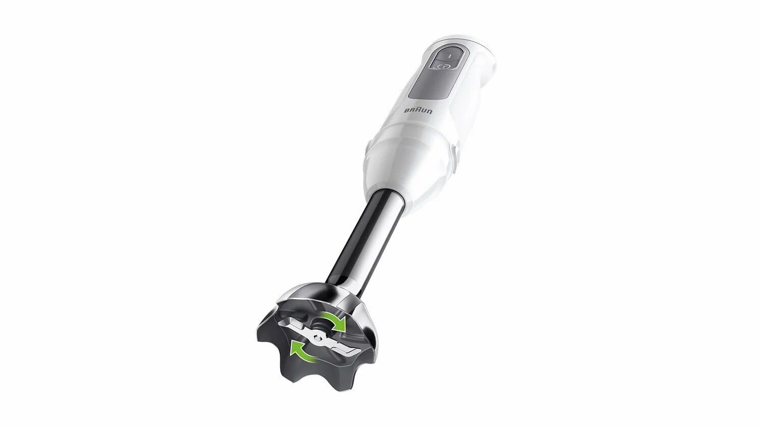 Braun MQ50501M MultiQuick 5 batidora de mano, acero inox, motor potente 750W, 2 velocidades, color negro