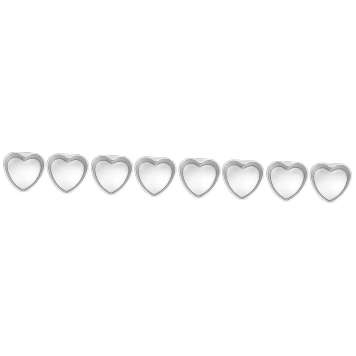 Amosfun 8 Piezas Molde De Pastel De Corazón Mini Moldes Para Tarta De Queso Bandejas Para Hornear Para Moldes Para Pasteles En Forma De Corazón Moldes Para Hornear Pasteles De Queso