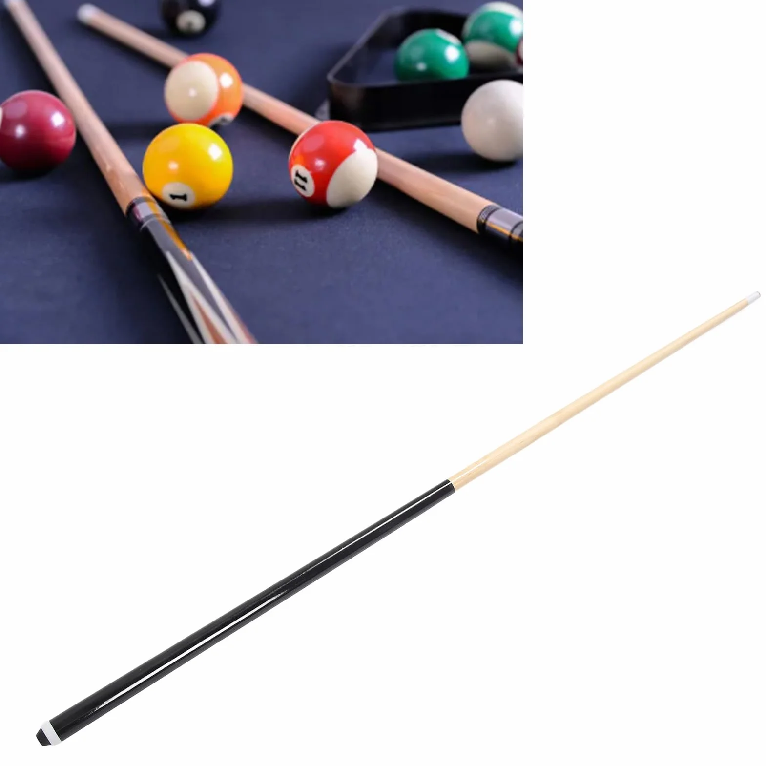 Palos de Billar de 120cm con Punta de 12mm para Niños y Adultos, 2 Piezas