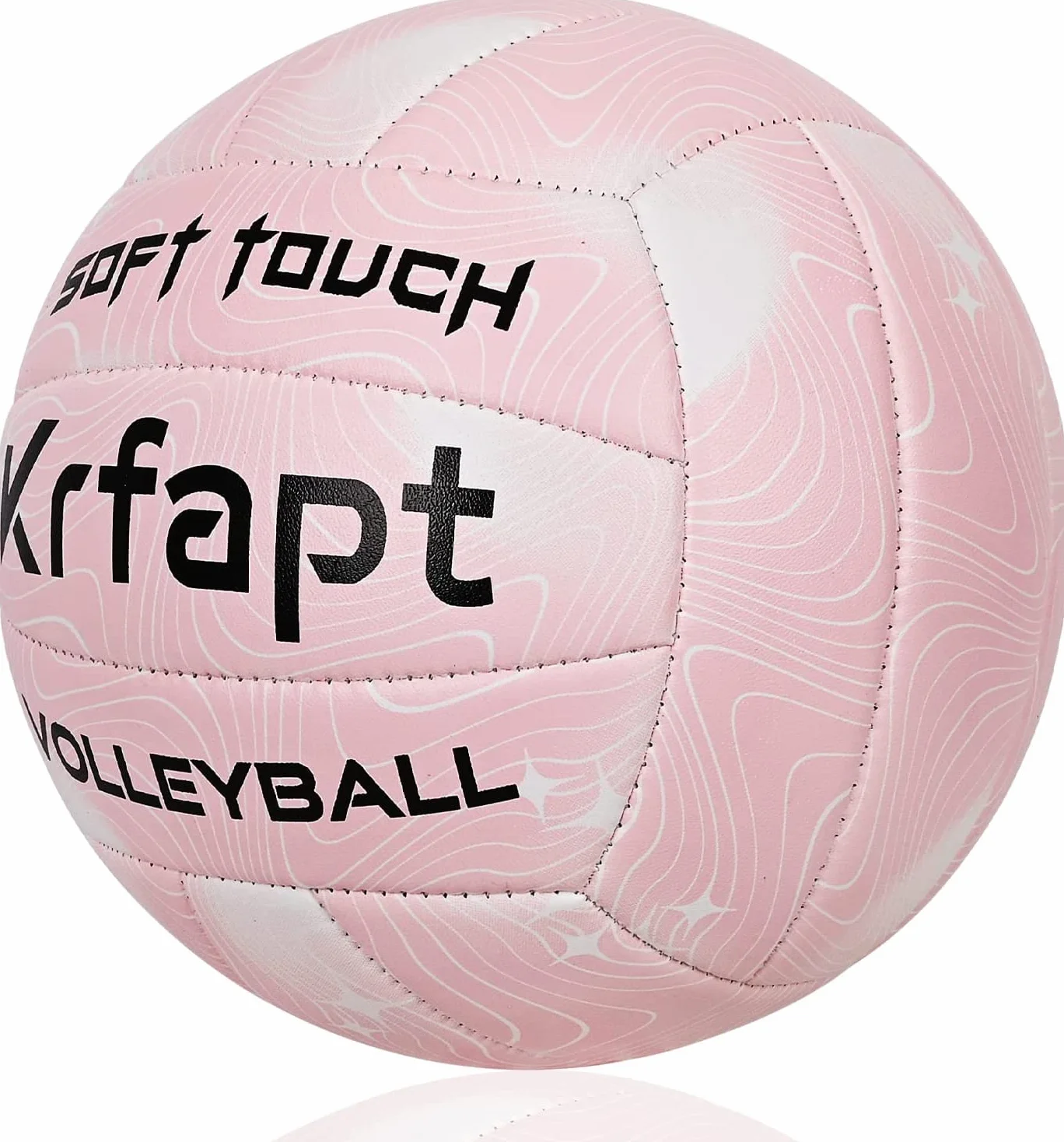 Balón de voleibol oficial tamaño 5 resistente al agua tacto suave diseño ondulado rosa