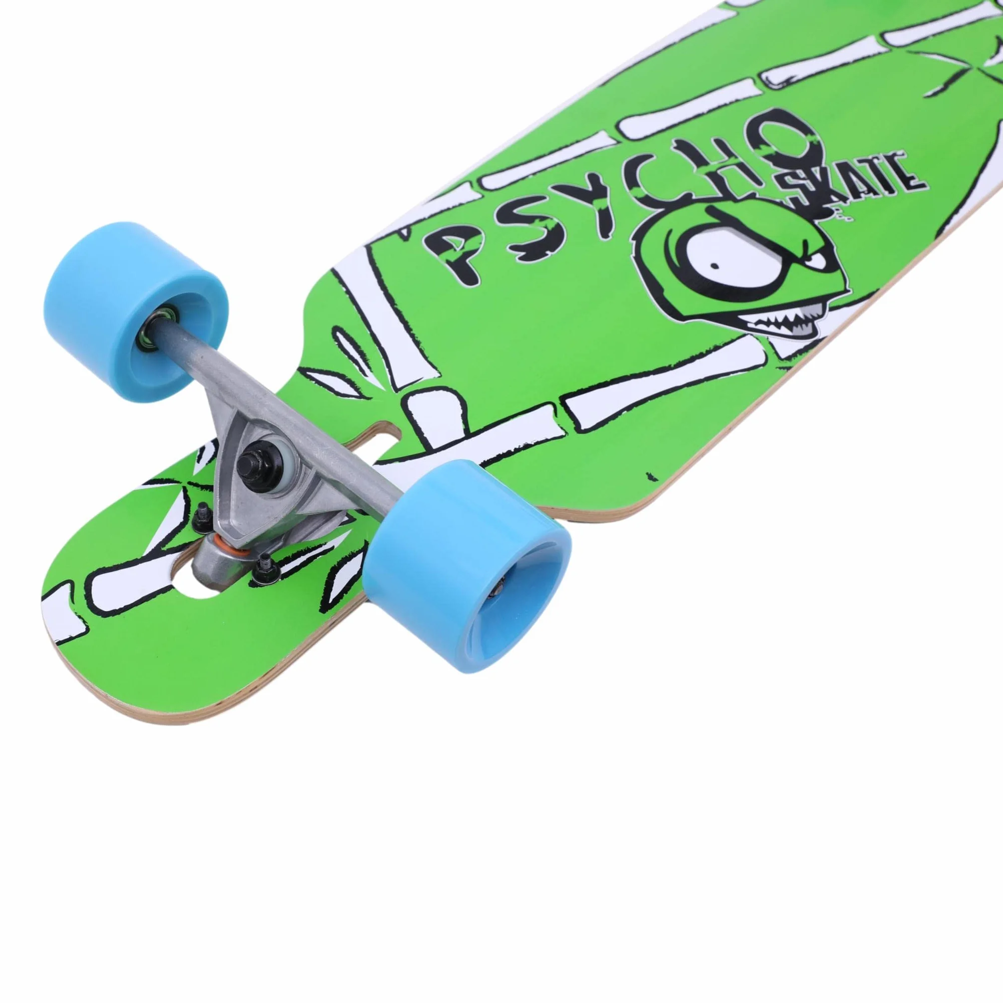 Longboard Completo 36 Pulgadas Freestyle Freeride Carving Cruising Ciudad Ligero Principiantes Green Psych