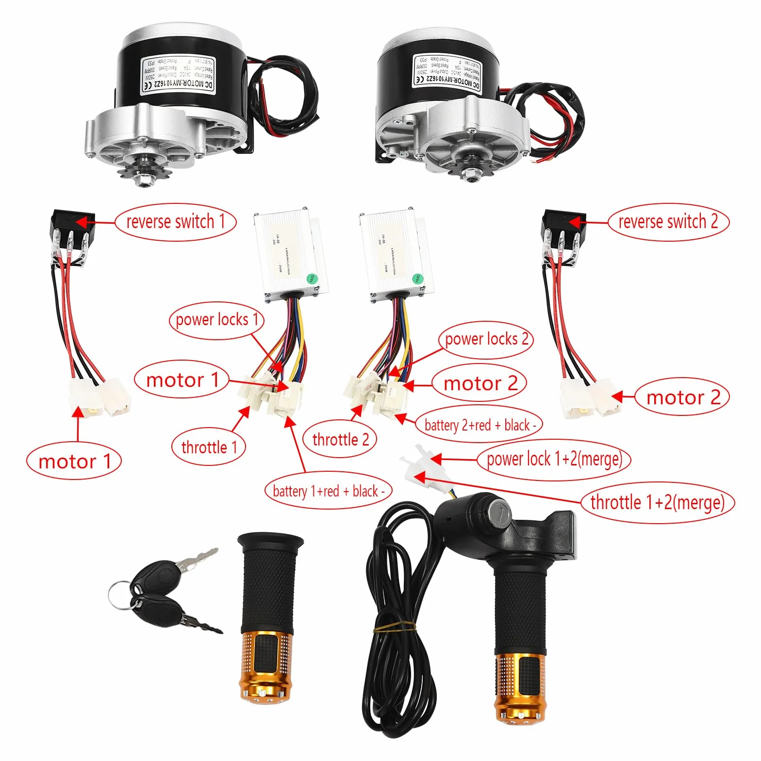 Kit de conversión de rueda neumática 250 W para scooter eléctrico, engranaje motor, 25 km/h, IP33, carga 150 kg