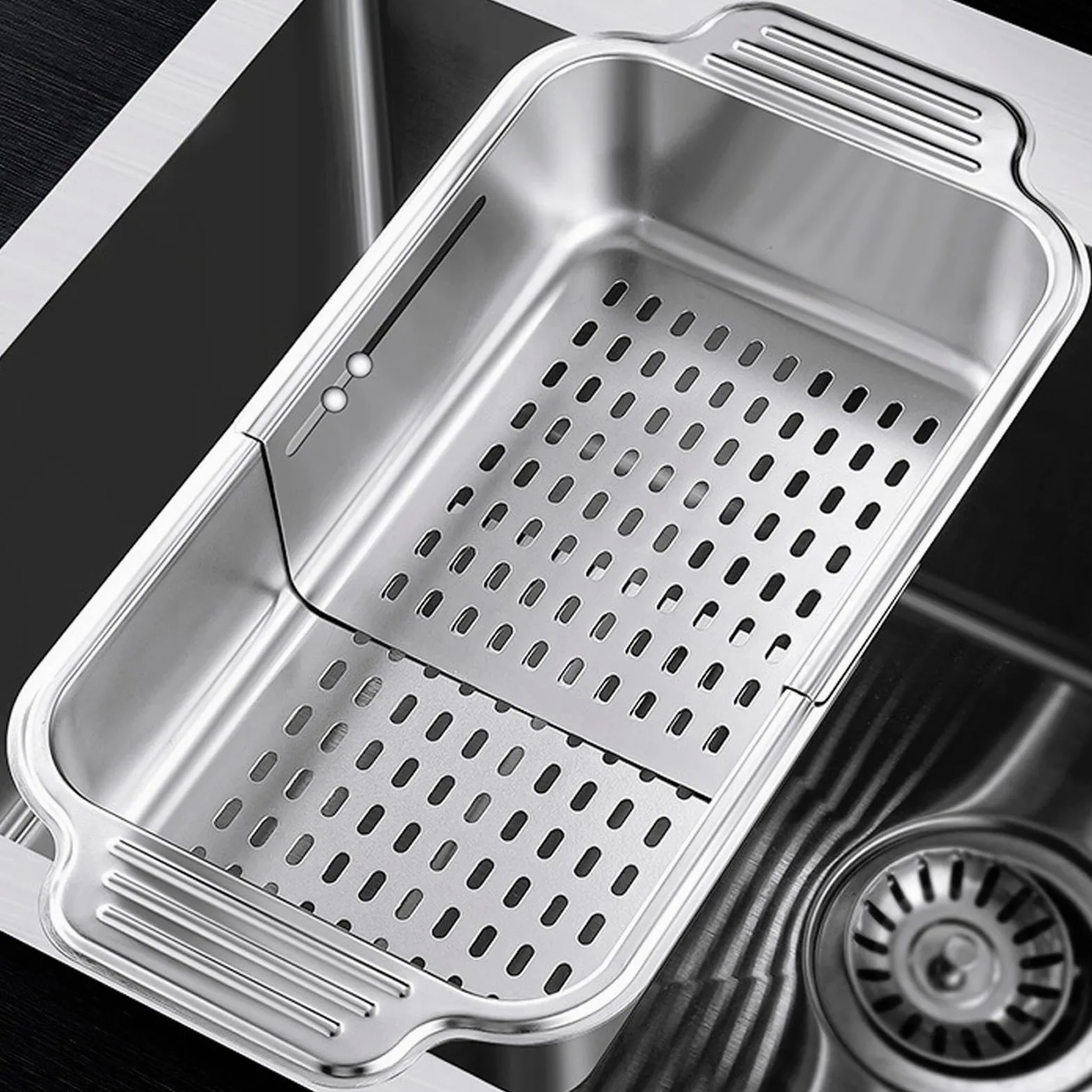 Escurridor Expandible Sobre El Fregadero Colador Telescópico Filtrante | Escurridor De Cocina Para Lavar Para Verduras Y Pasta, Utensilios, Batería De Cocina, Cocina, Hogar, Apartamento, Restauran
