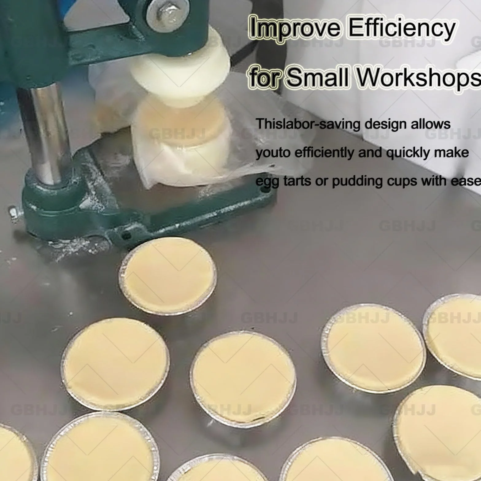 MáQuina para Prensar Tartas de Huevo, Prensadora Manual para Formar CáScaras Tartaletas, Herramienta para Moldear CáScaras Tartaletas Crema Pastelera, Adecuada para Uso DoméStico SN6201