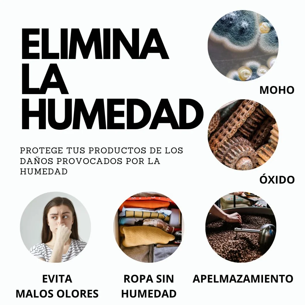 Pack 2 Bolsas 1 kg Sílica Gel Desecante | Gránulos 3–5 mm | Antihumedad para Armarios, Flores, Filamento 3D | Reutilizable sin Electricidad | Deshumidificador Natural