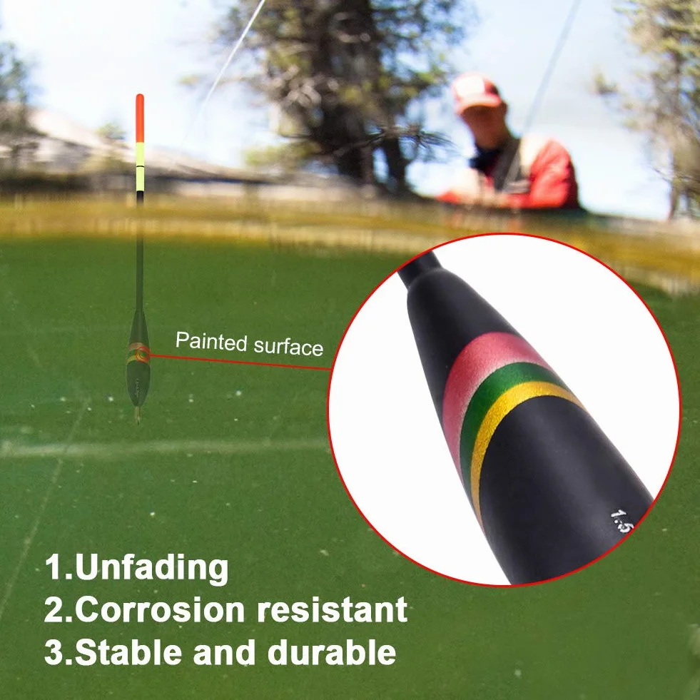 Alomejor Flotador de Pesca Alta Visibilidad Equilibrio Estable 1,5g 4g 5g 6g