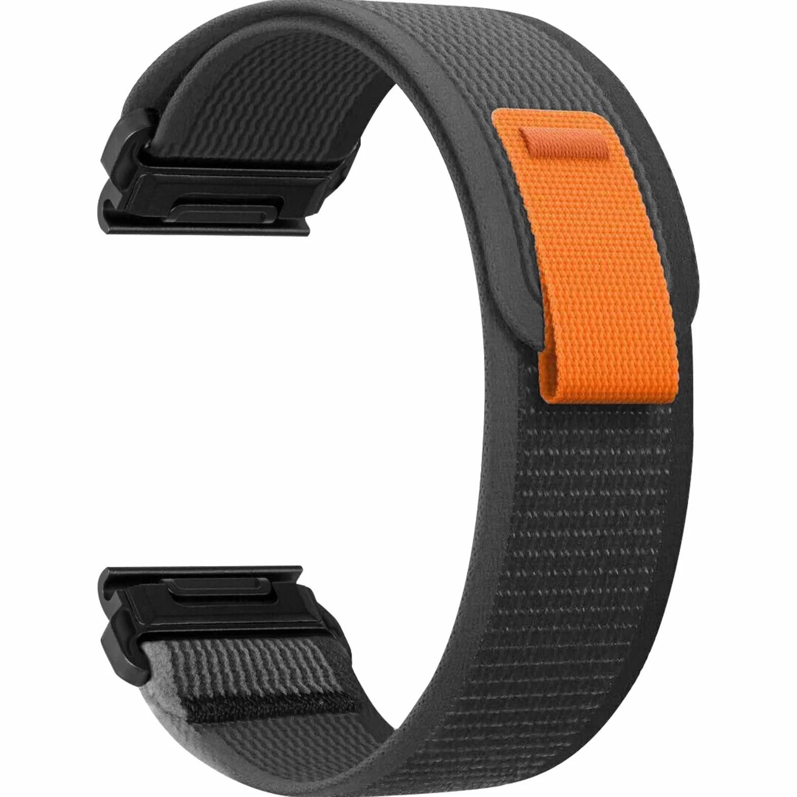 ZoRoll 26mm QuickFit Correa Nailon para Garmin Fenix 8 51mm, Fenix 7X Pro, Enduro 3, tactix 7 AMOLED, Epix Pro - Negra&Gris