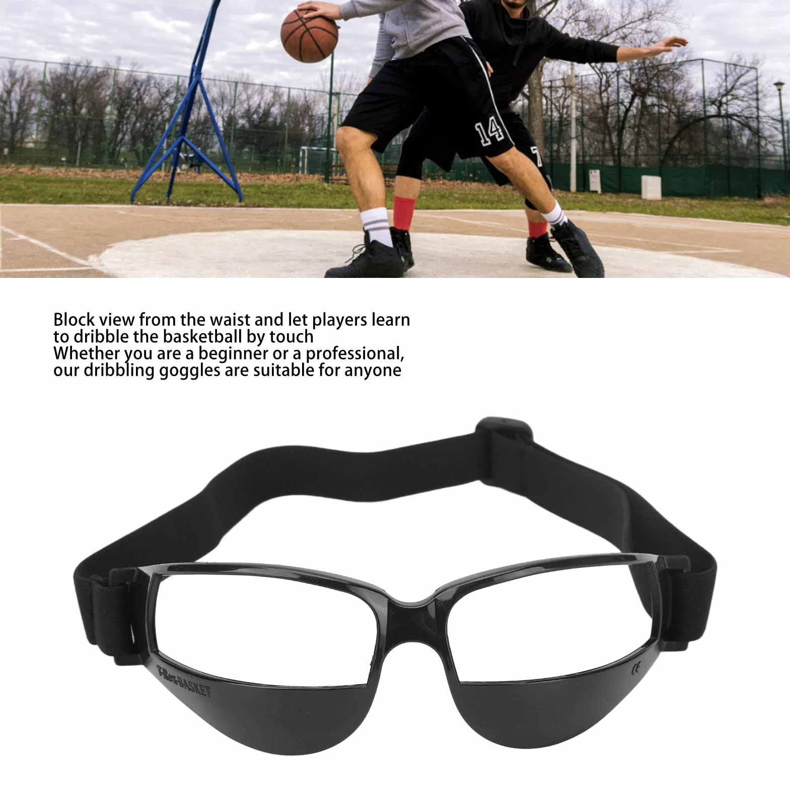 Fyearfly Gafas de entrenamiento de baloncesto, color negro, ajustables, antiarco, para la escuela, adolescentes