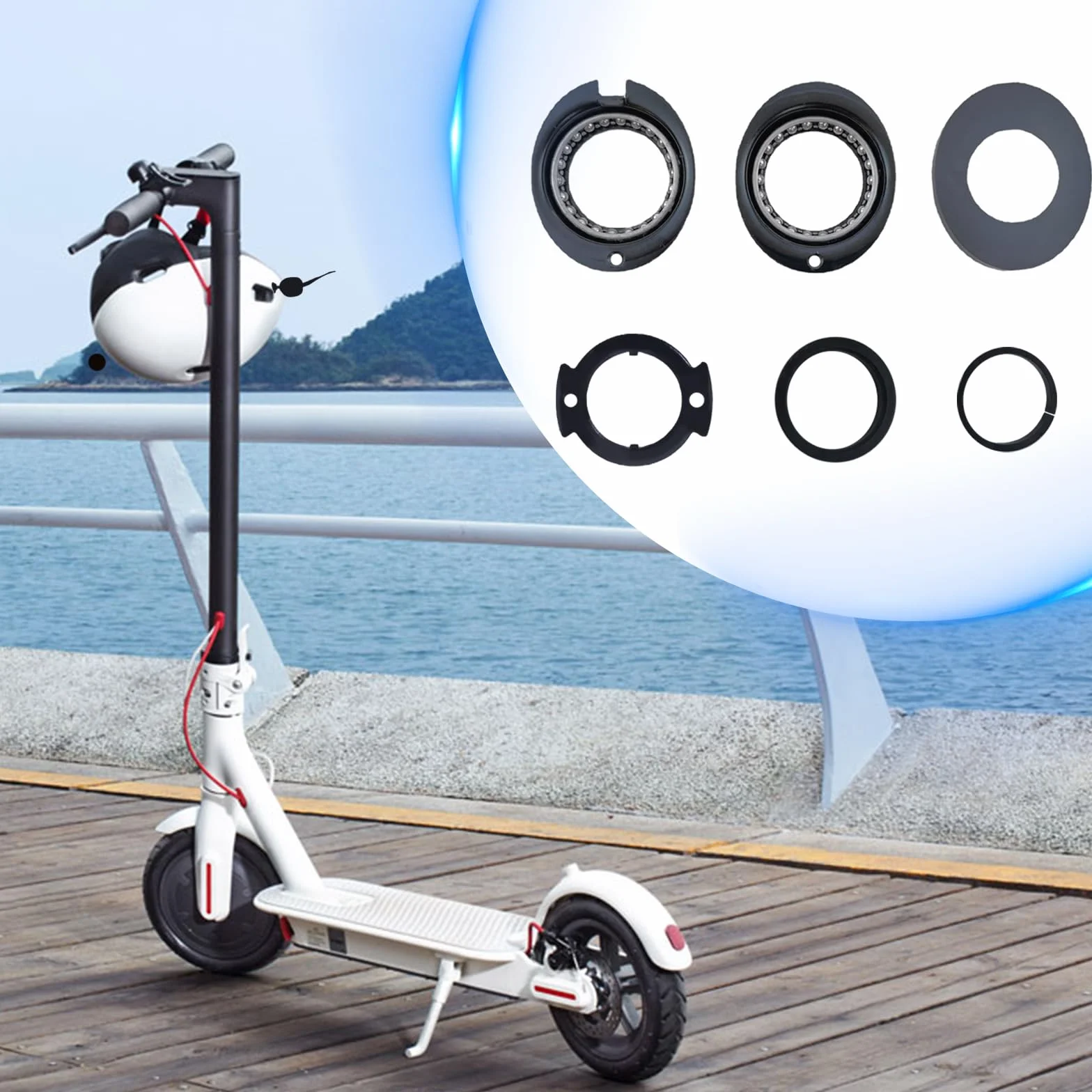 Cojinetes de dirección para patinete eléctrico M365/Pro/Pro2, 8 piezas, repuestos de horquilla delantera con bolas