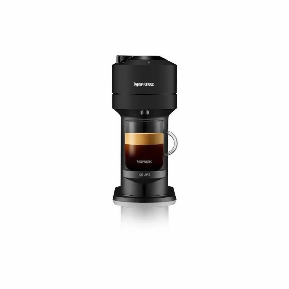 Krups Nespresso Cafetera, Cafetera de cápsulas, 5 tamaños de tazas, Café largo, Amplia selección de bebidas, Vertuo Next, Negro YY4606FD