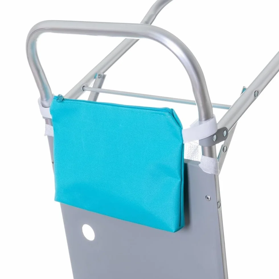 Carro portasillas Plegable de Aluminio 52x37x105 cm Convertible en Mesa