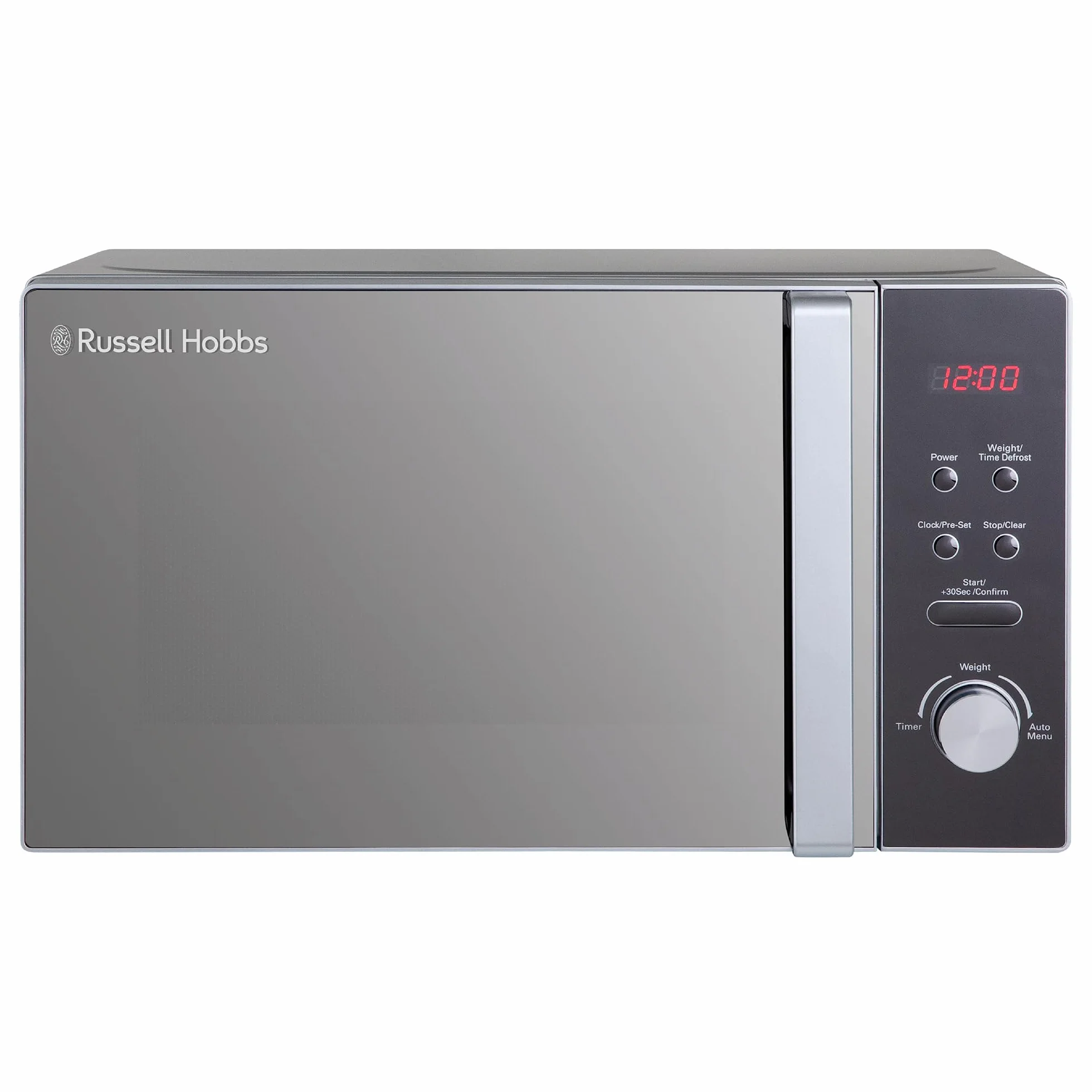 Russell Hobbs RHM2076S - Microondas compacto independiente, 800 W, 20 litros, plateado