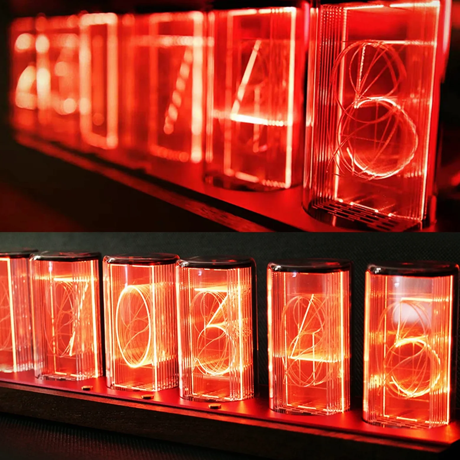 Regalos Personalizados, Reloj de Escritorio Digital LED, Reloj Despertador electrónico Luminoso, 9 Modos de Color/Ajuste automático de Brillo/Control Remoto por infrarroj