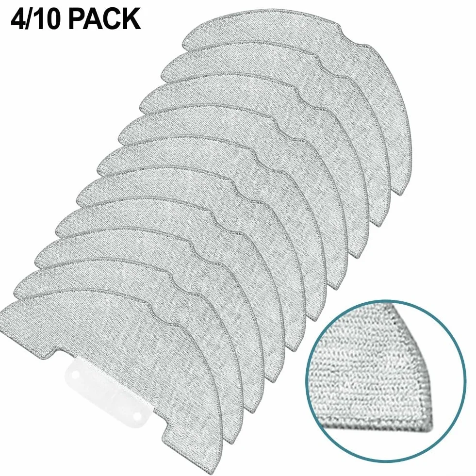 Almohadillas de repuesto para fregona compatibles con Cleanova para W7 W11 W15 y Vexilar para W7 W9 W11 W15 Robot Aspirador Paños de microfibra lavables (paquete de 4)