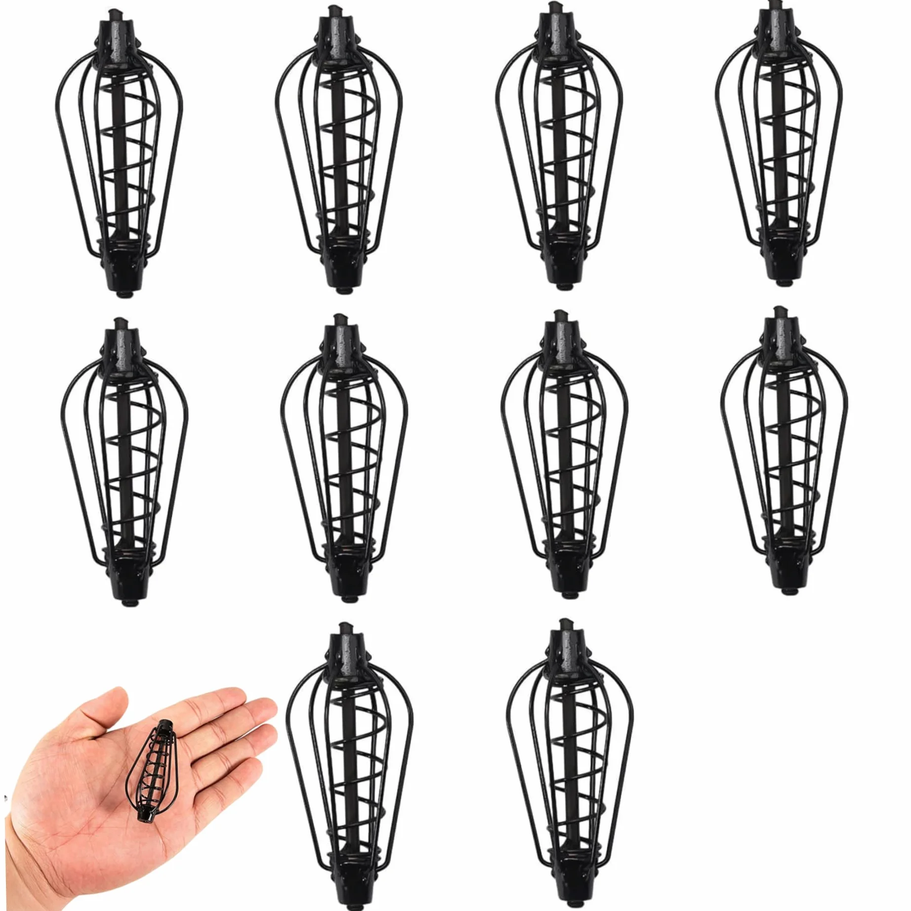 Comederos de Pesca de Carpas Acero Inoxidable 10 Piezas 15 g Cebo Hierro