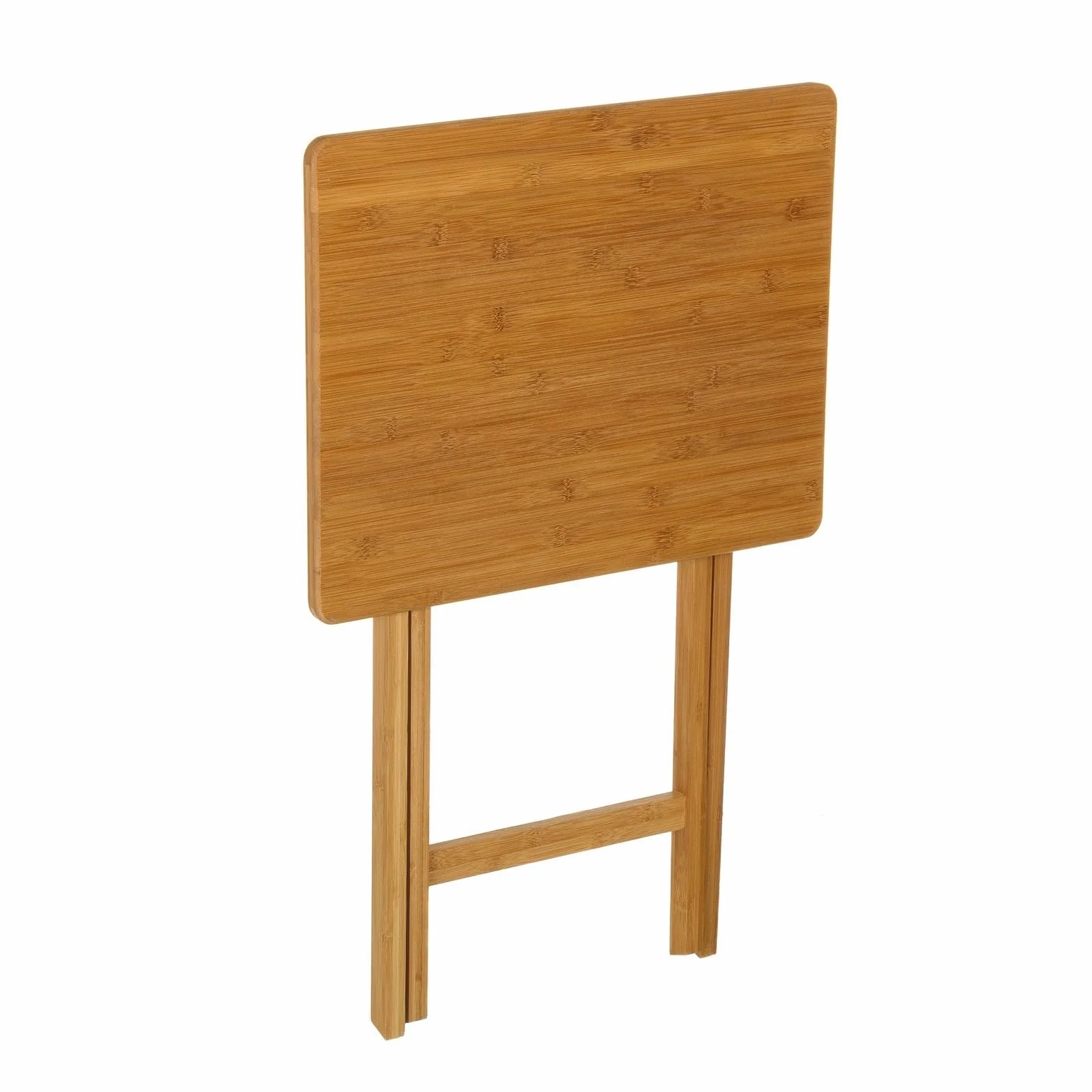 LOLAhome Mesita Auxiliar Plegable de bambú, marrón, Mesa nórdica Multiusos portatil para salón, Comedor, Cocina, habitación, balcón, terraza, 49,50x37,5x65,5cm