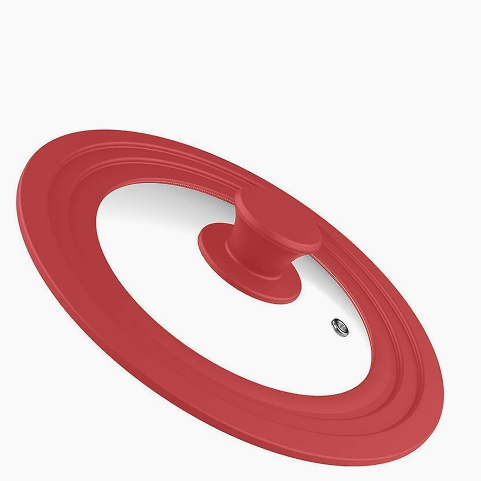 Tapas universales for sartenes, olla grande de silicona for ollas, y, apto for utensilios cocina 16cm a 32cm, tapa for freír(Red 20-22-24cm)