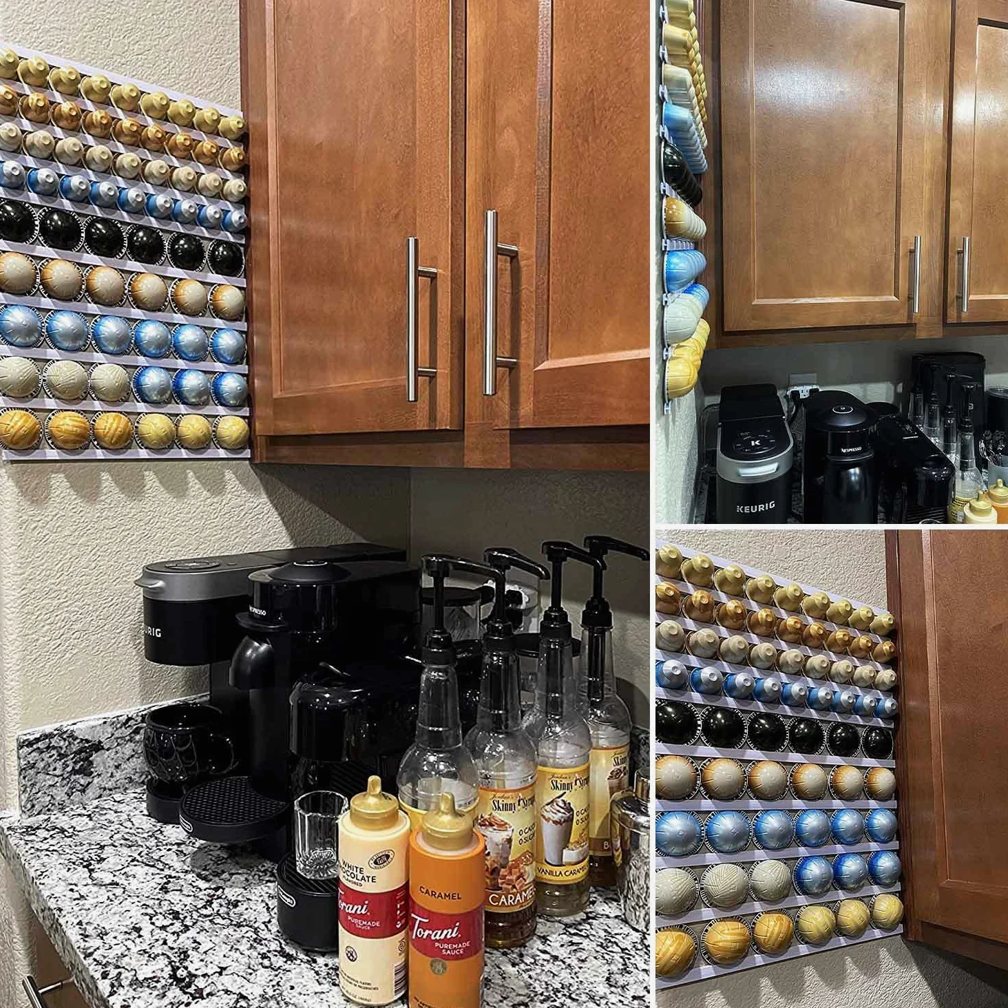 Compatible con Nespresso Vertuoline Cápsulas de café Soporte de 10 unidades para color blanco