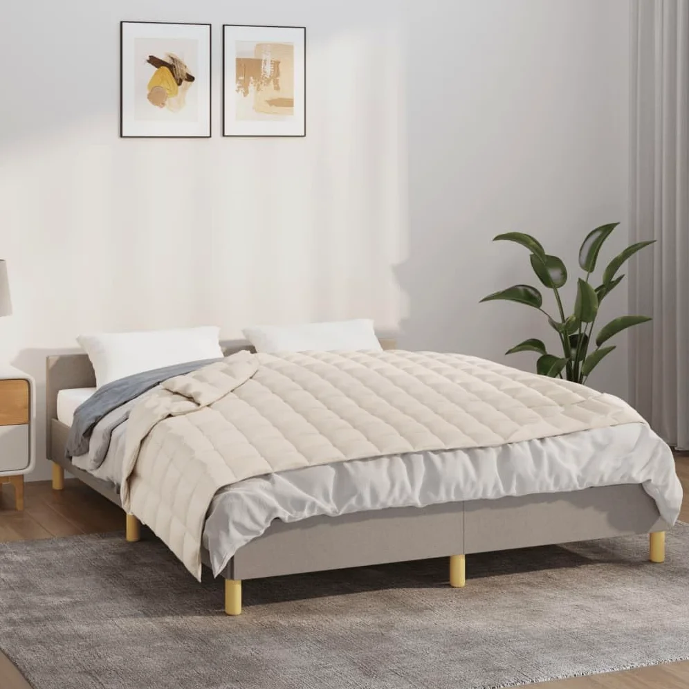 INLIFE Manta ponderada crema claro 122 x 183 cm 9 kg tejido casa y jardín, ropa (9,3 kg)