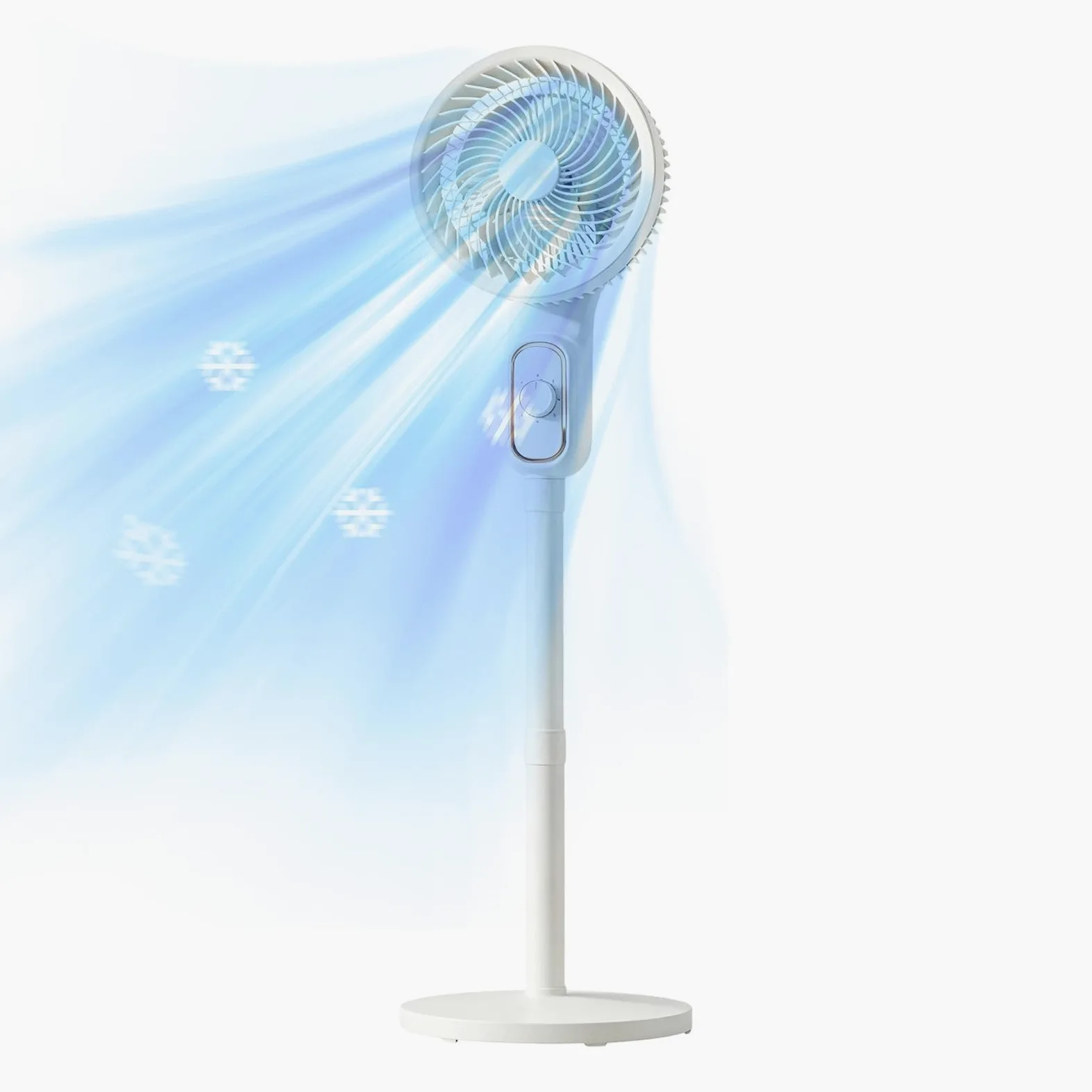 Ventilador Oscilante Múltiples Velocidades Bajo Ruido Y Altura Ajustable | Ventilador de Pie con Oscilación Para el Hogar Dormitorio Salón Dormir Verano Camping Escuela Espacios Interiores y Exter