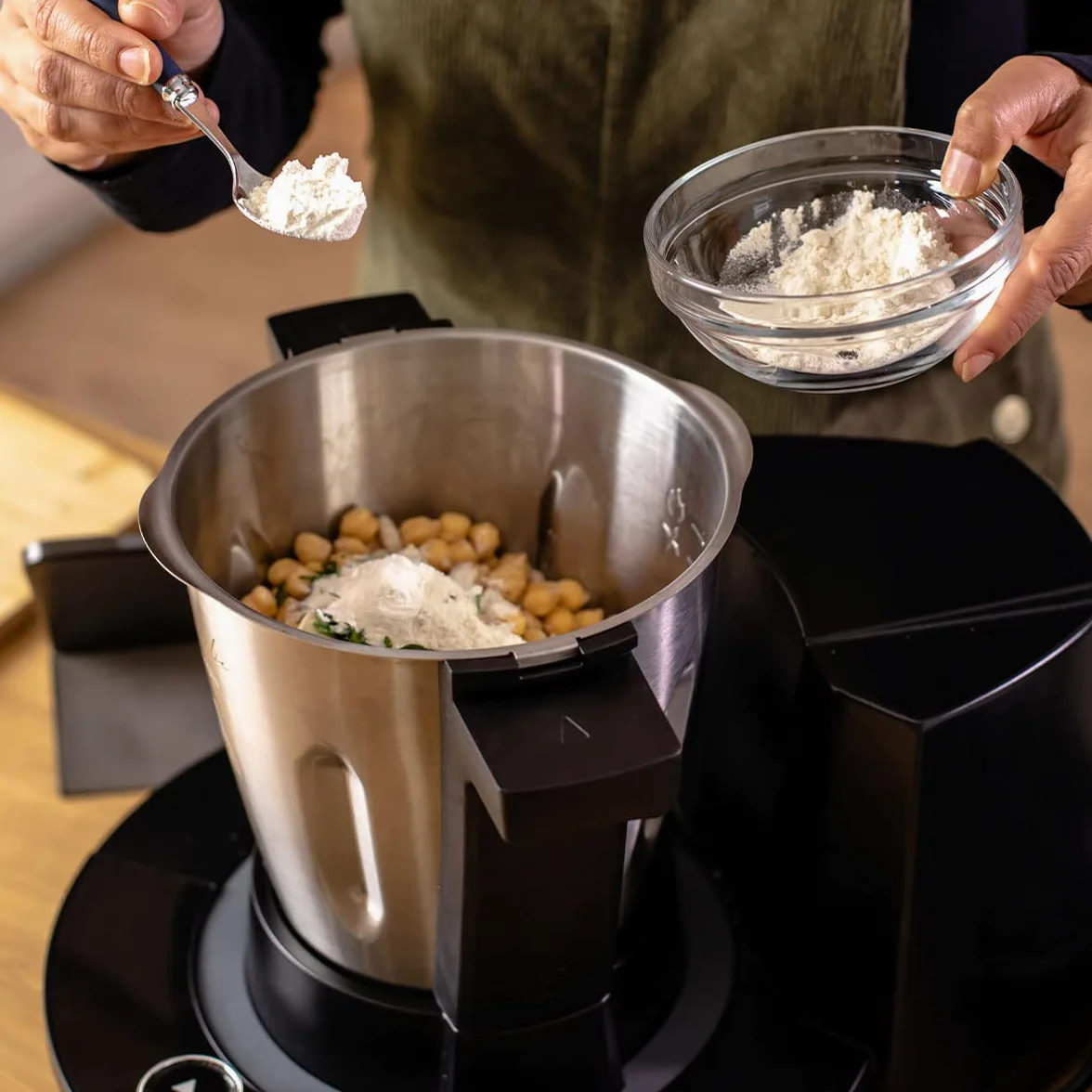 PRIXTON Robot de Cocina Multifunción My Foodie WiFi Pantalla táctil APP móvil con Recetario 1000 W 10 Velocidades Vaporera Doble